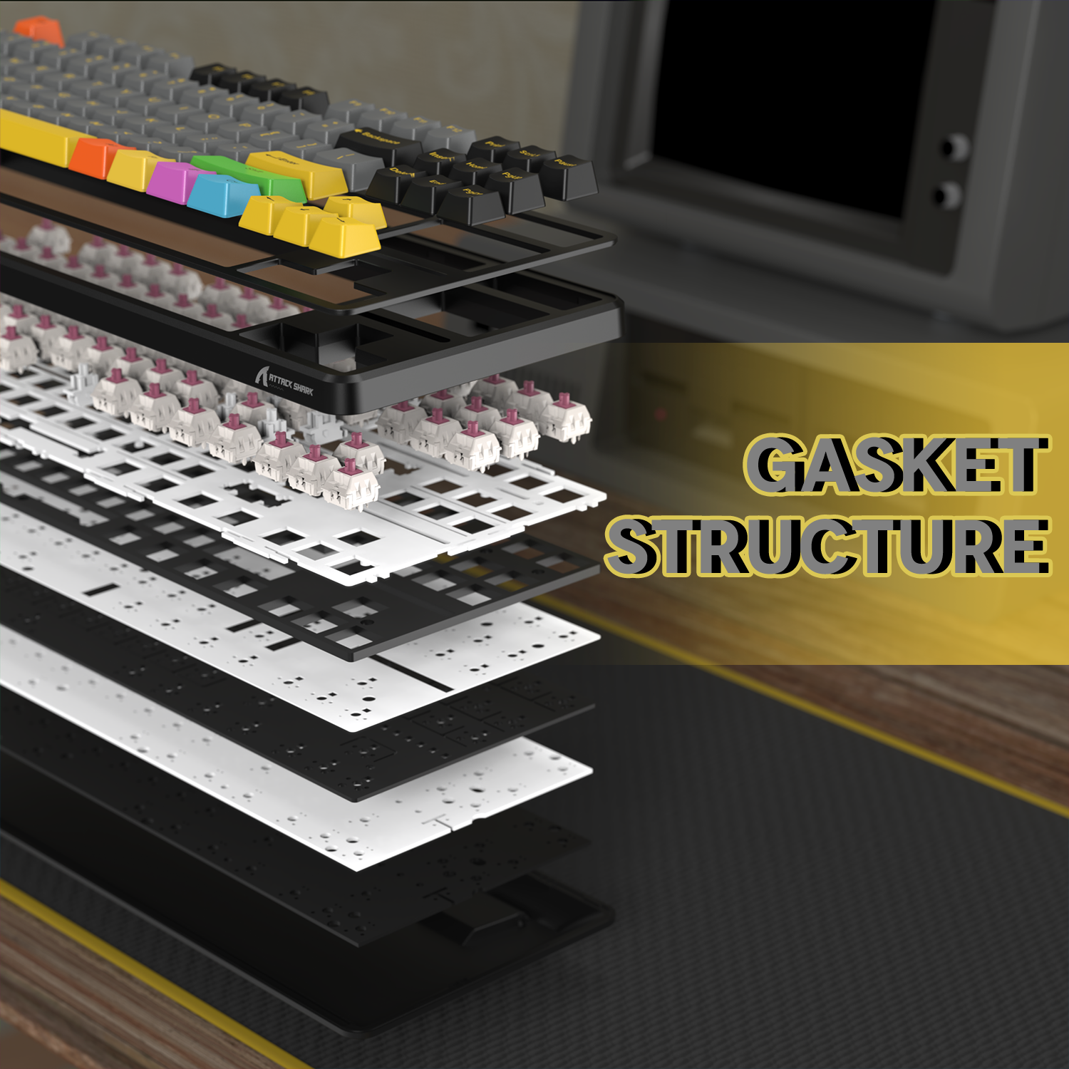 Tastiera Meccanica Gasket Tri-mode ATTACK SHARK X87