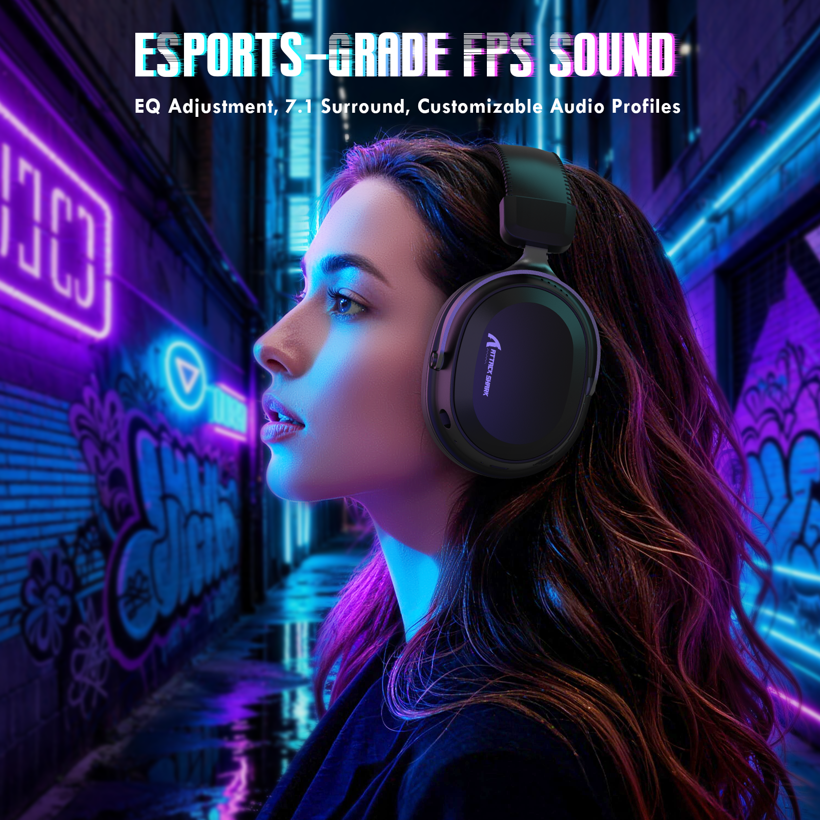 ATTACK SHARK L30PRO Cuffie da Gioco Wireless
