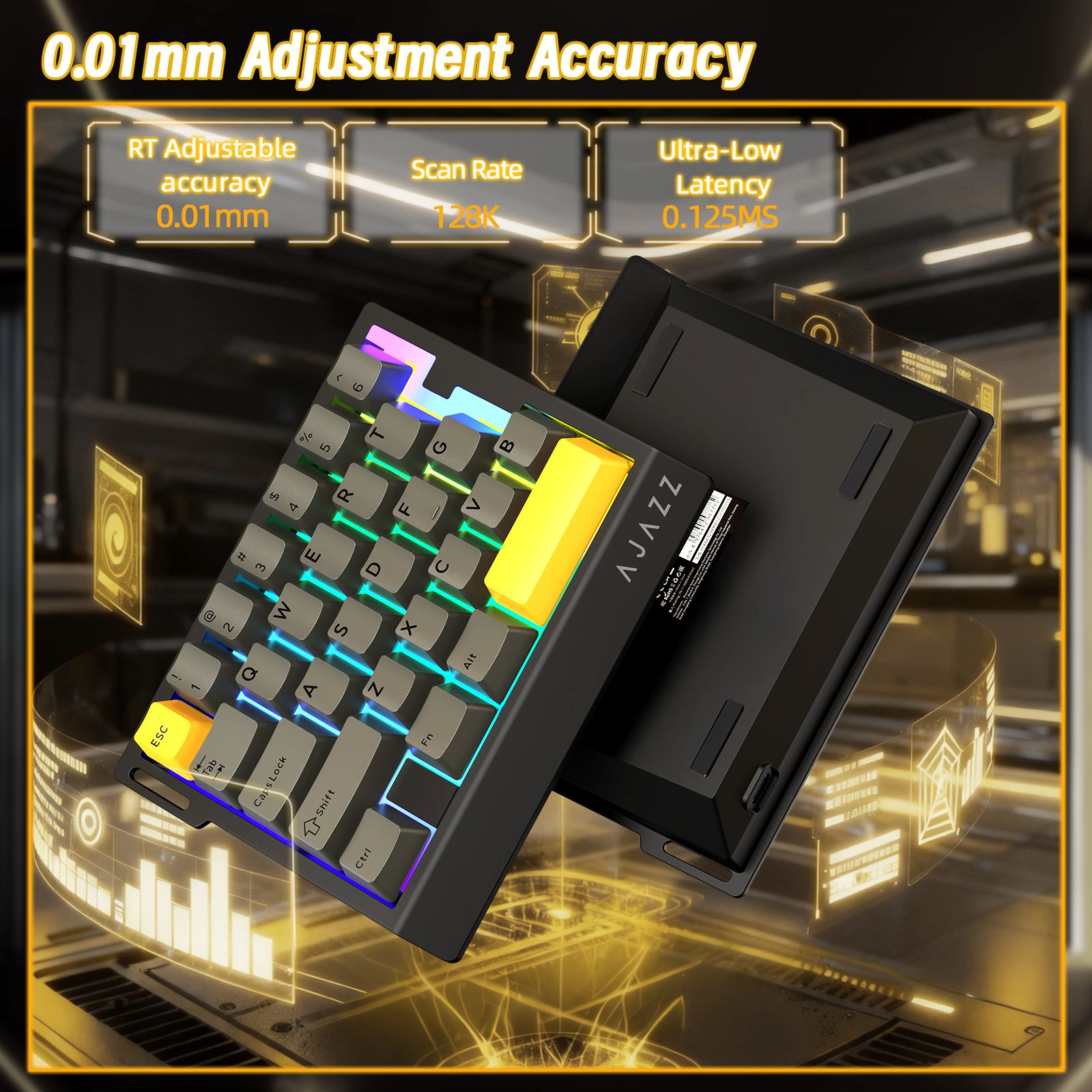 ATTACK SHARK X AJAZZ AK029 Tastiera da Gioco Cablate Monomanuale