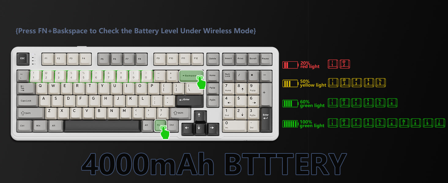 ATTACK SHARK X98 Tastiera Meccanica Wireless Full-size