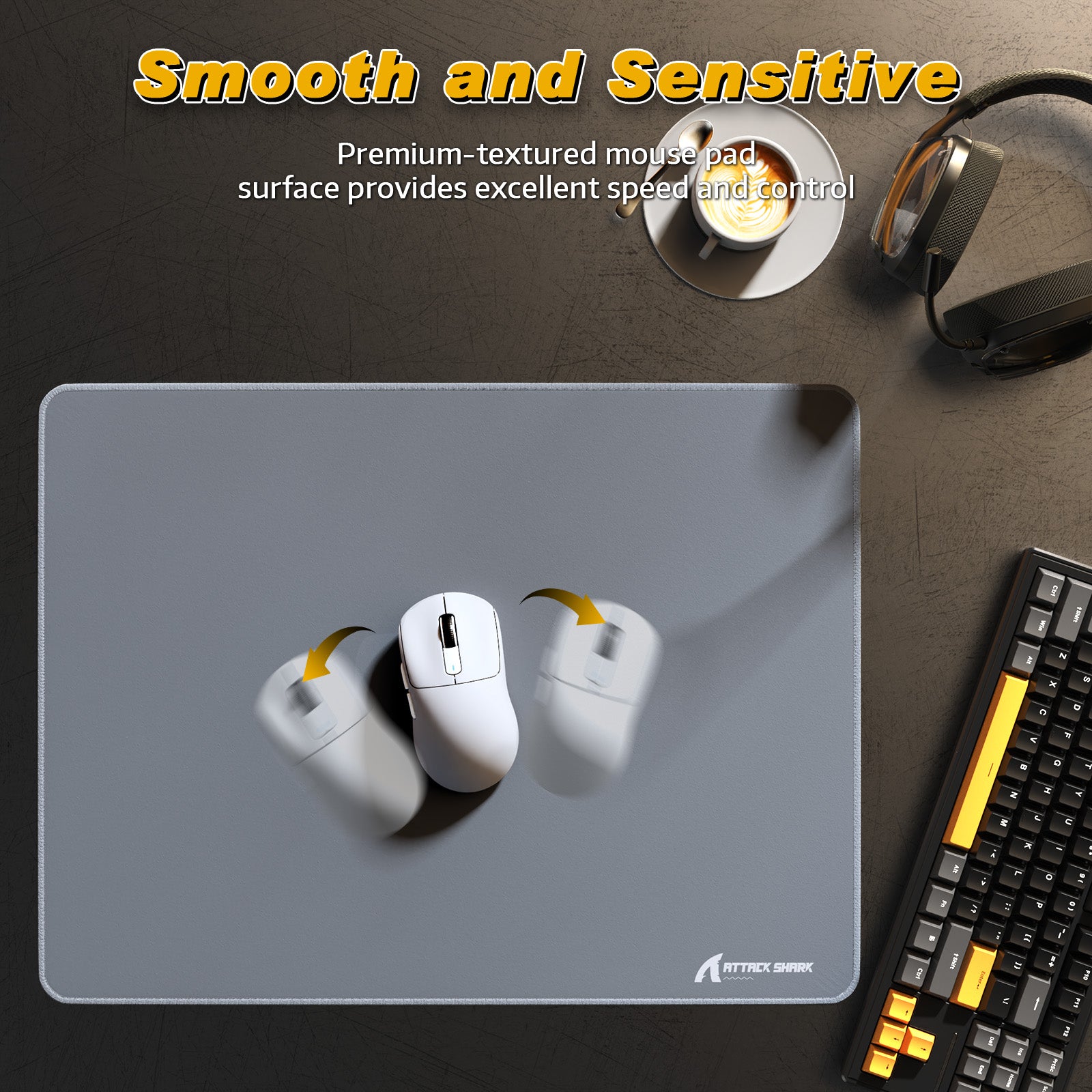 ATTACK SHARK CM02SE Mousepad da gioco eSport (410x310x4 MM)