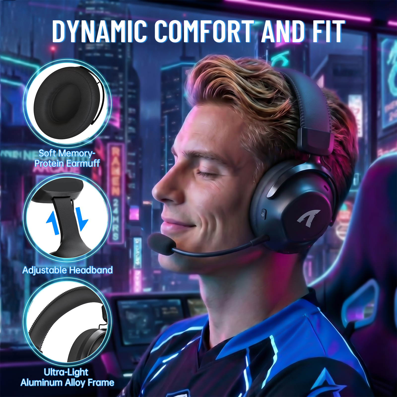 Cuffie da gioco wireless ATTACK SHARK L50 PRO a tre modalità