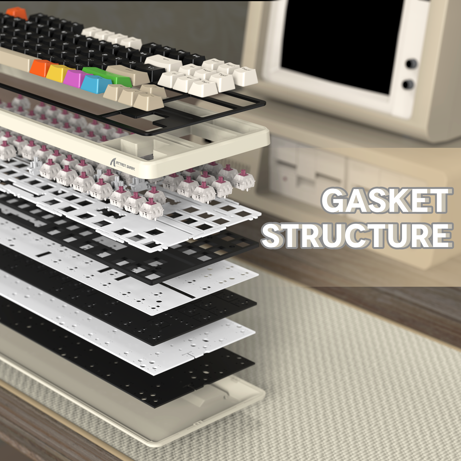 Tastiera Meccanica Gasket Tri-mode ATTACK SHARK X87