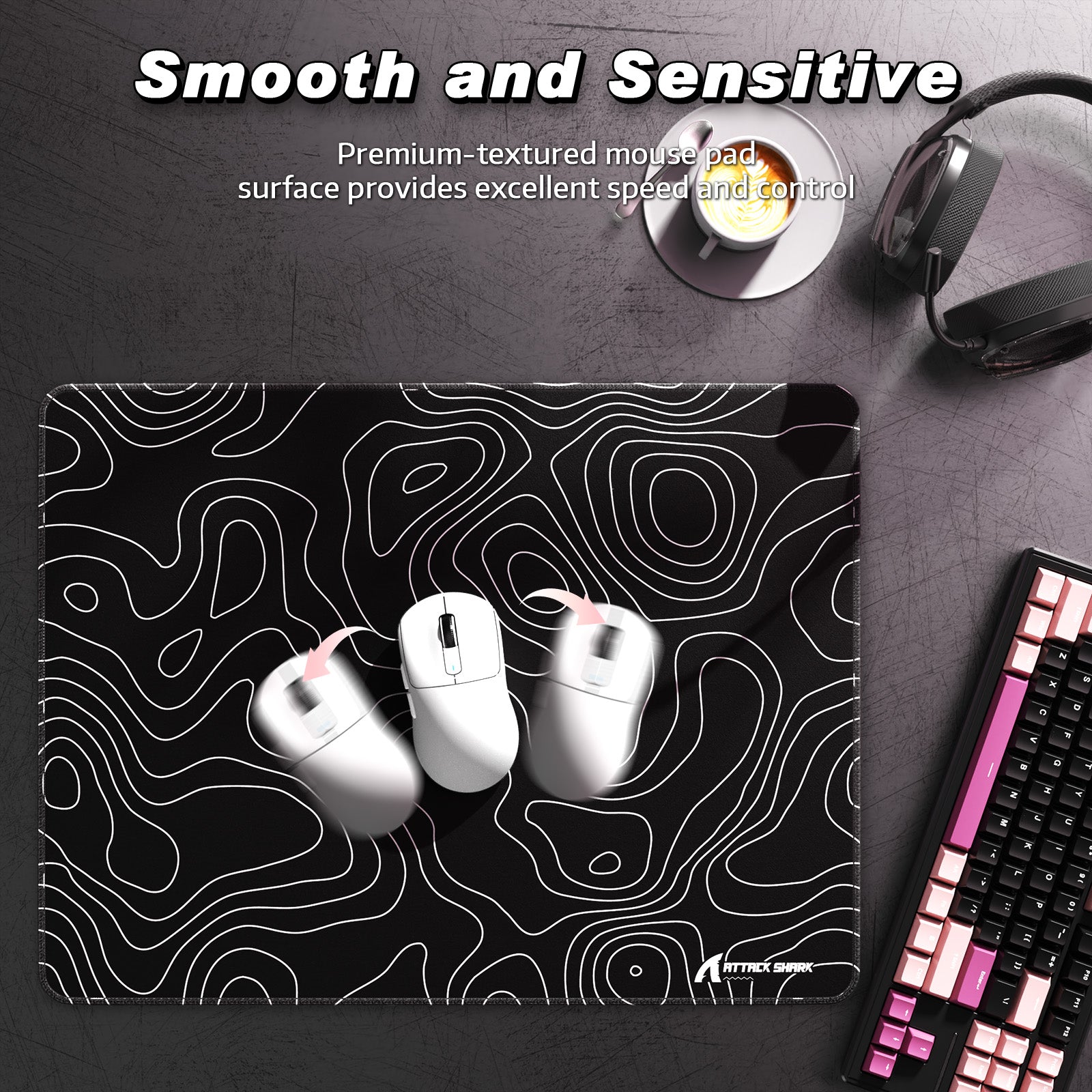 ATTACK SHARK CM02SE Mousepad da gioco eSport (410x310x4 MM)