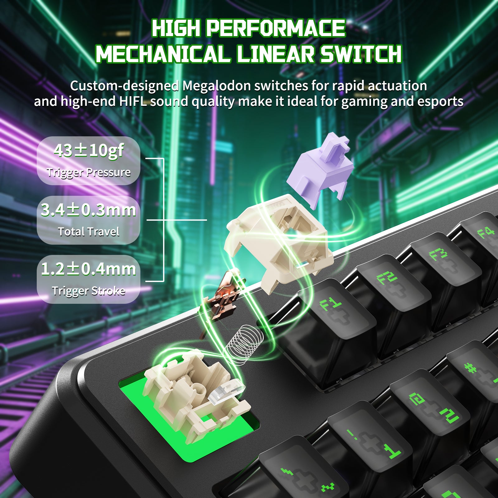 ATTACK SHARK X87 ULTRA Tastiera meccanica wireless con ricevitore wireless 8K