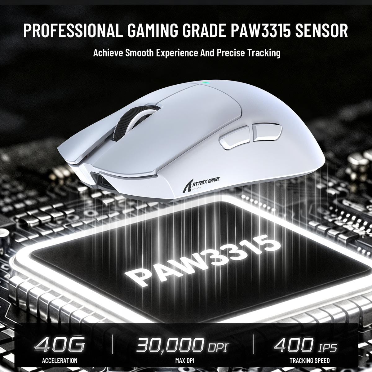 Mouse da gioco wireless ATTACK SHARK X11 PRO V2 con display TFT, dock di ricarica e cavo a spirale C06