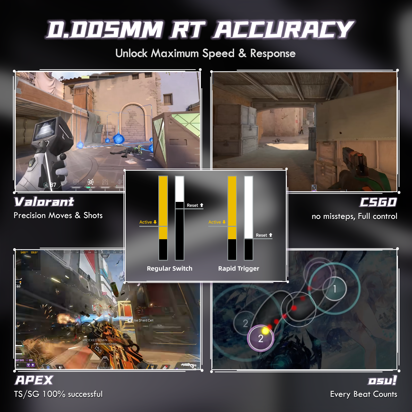 ATTACK SHARK R85 HE Tastiera Rapid Trigger Switch Magnetici con Lightbox Personalizzabile