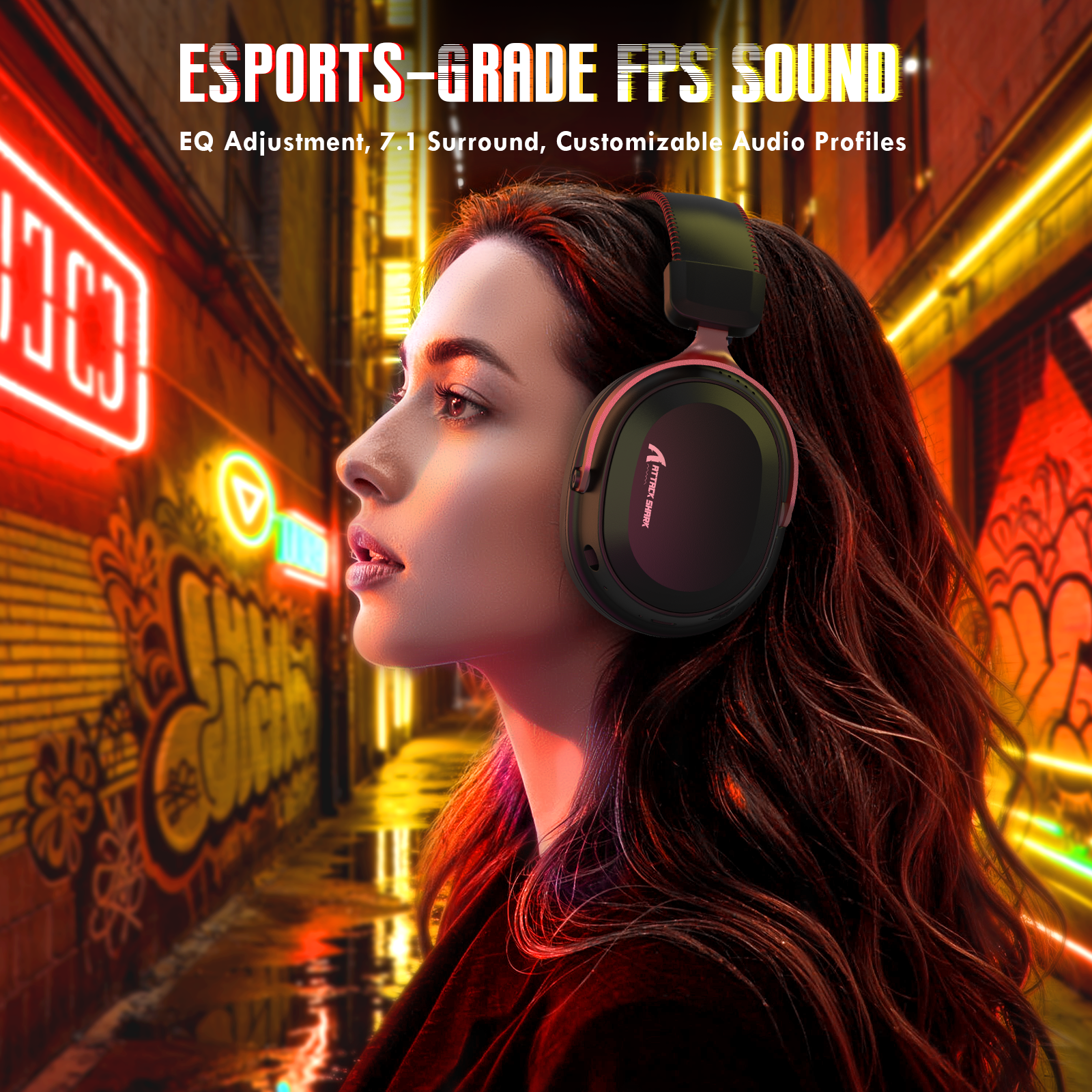ATTACK SHARK L30PRO Cuffie da Gioco Wireless