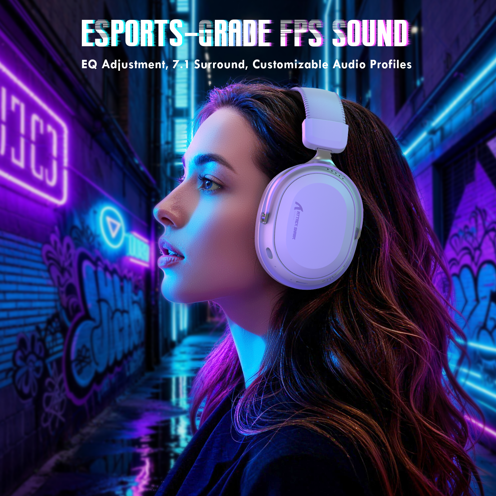 ATTACK SHARK L30PRO Cuffie da Gioco Wireless