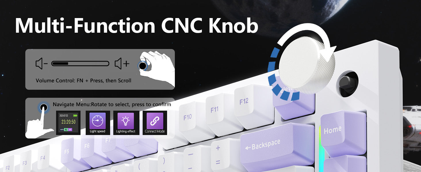 ATTACK SHARK X820Ultra Tastiera Meccanica con Guarnizione a Tre Modalità