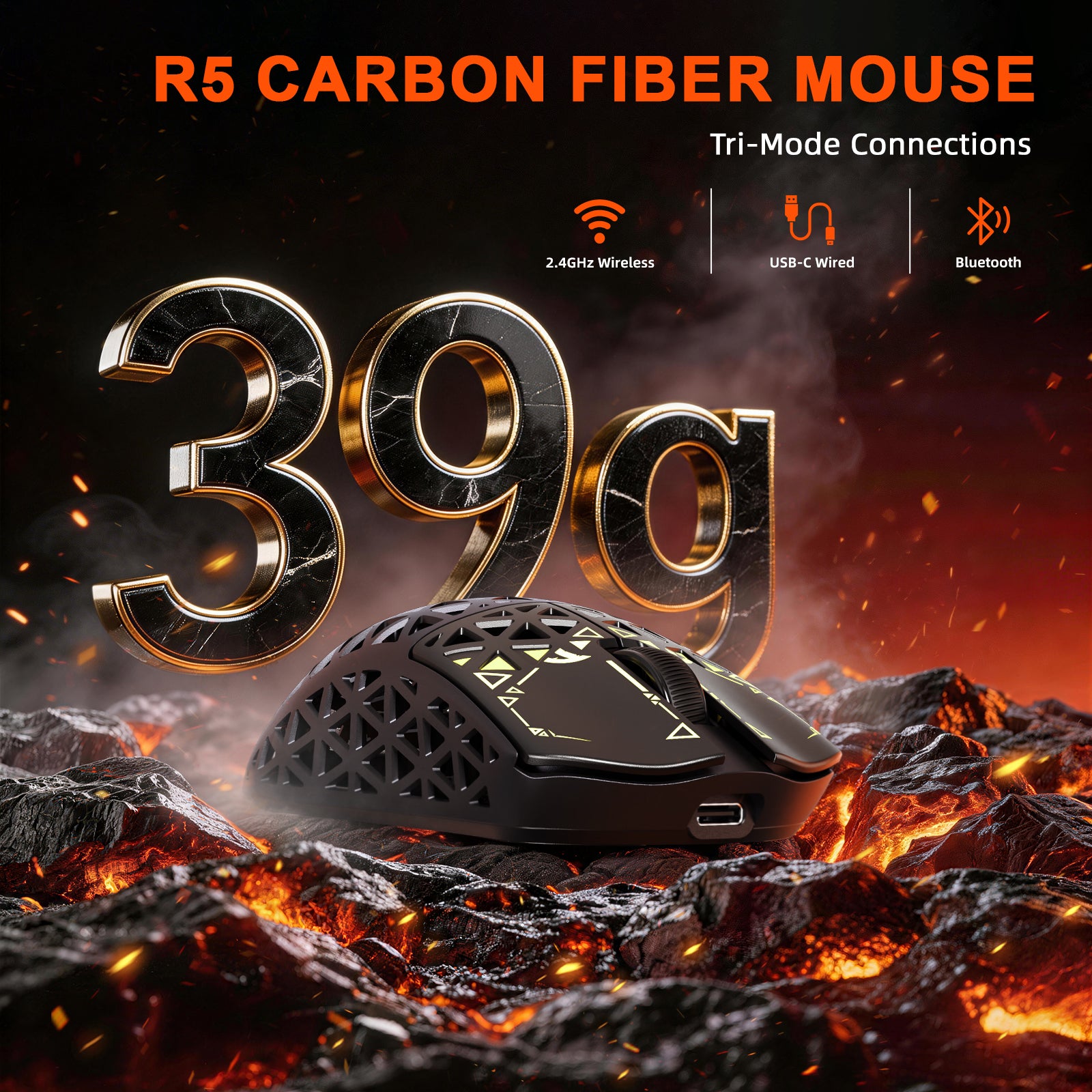 ATTACK SHARK R68 HE & R5 ULTRA Bundle Gaming in Fibra di Carbonio