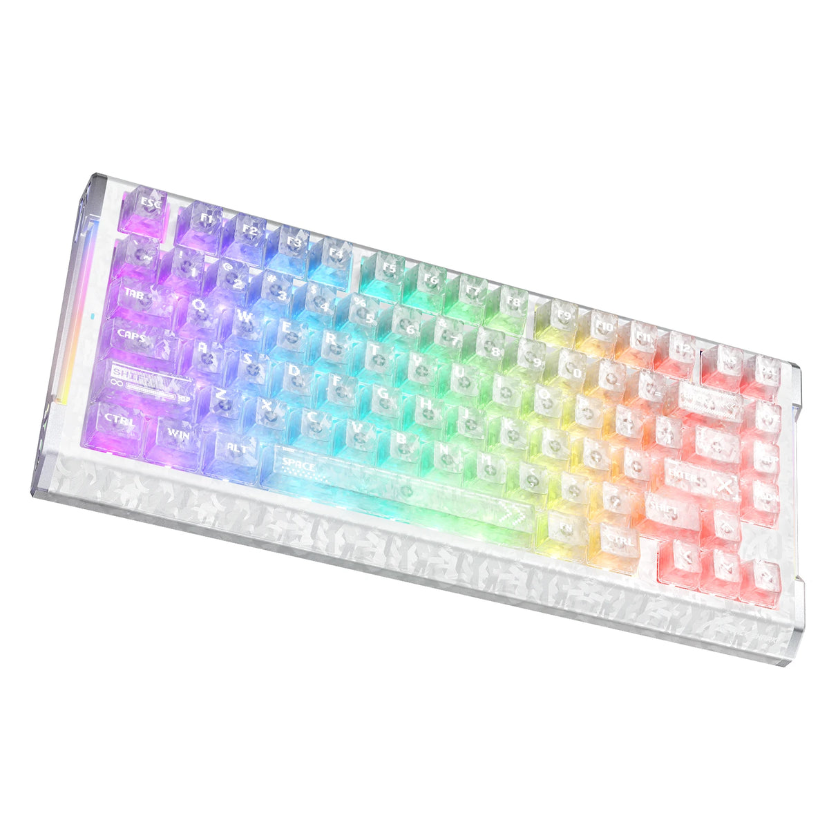 ATTACK SHARK R86 HE Carbon Fiber Wired Rapid Trigger Magnetic Switch Gaming Keyboard con cavo spiralato RGB C01 ULTRA
