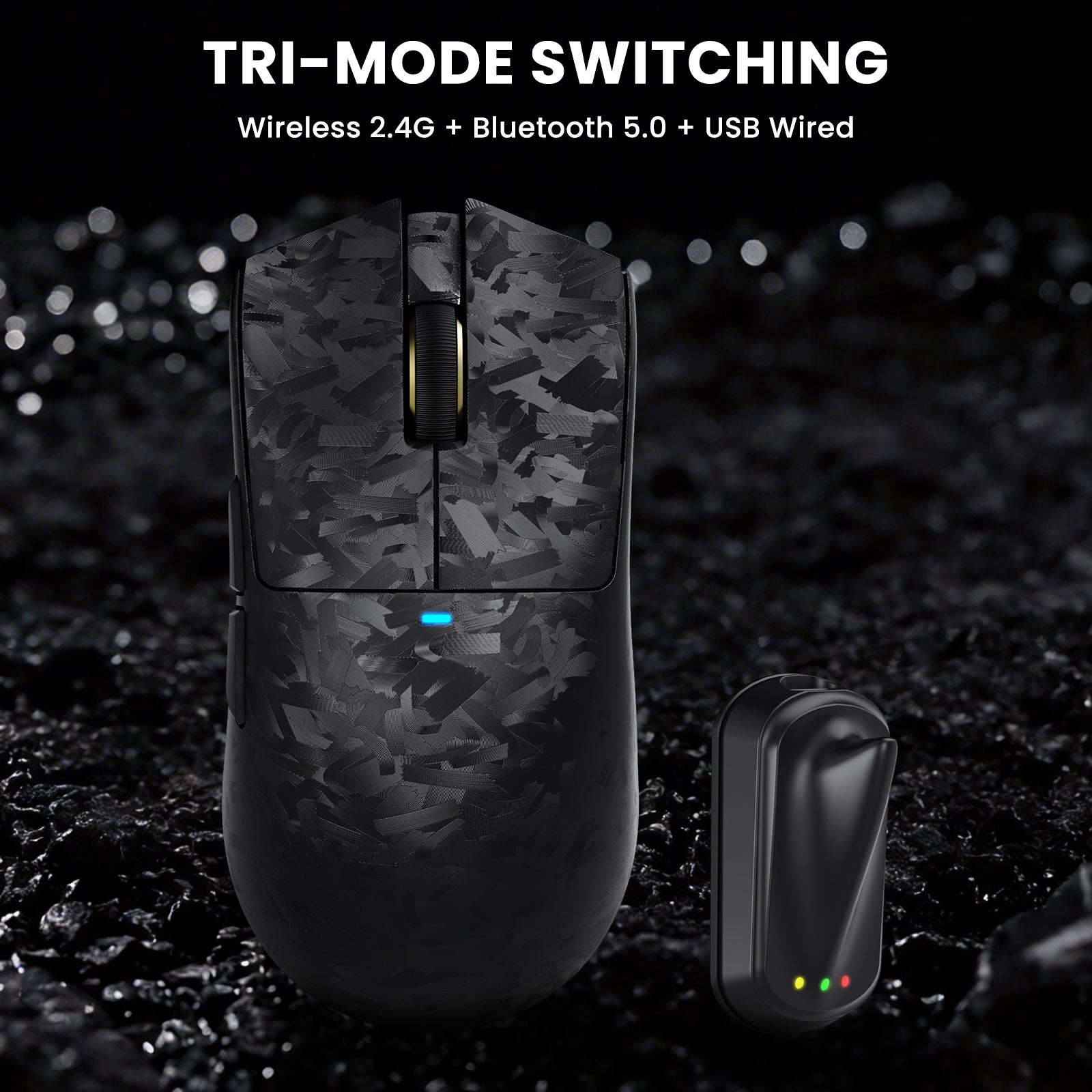 ATTACK SHARK R68 HE & X11 ULTRA Bundle Gaming in Fibra di Carbonio con Cavo Avvolto C01 ULTRA