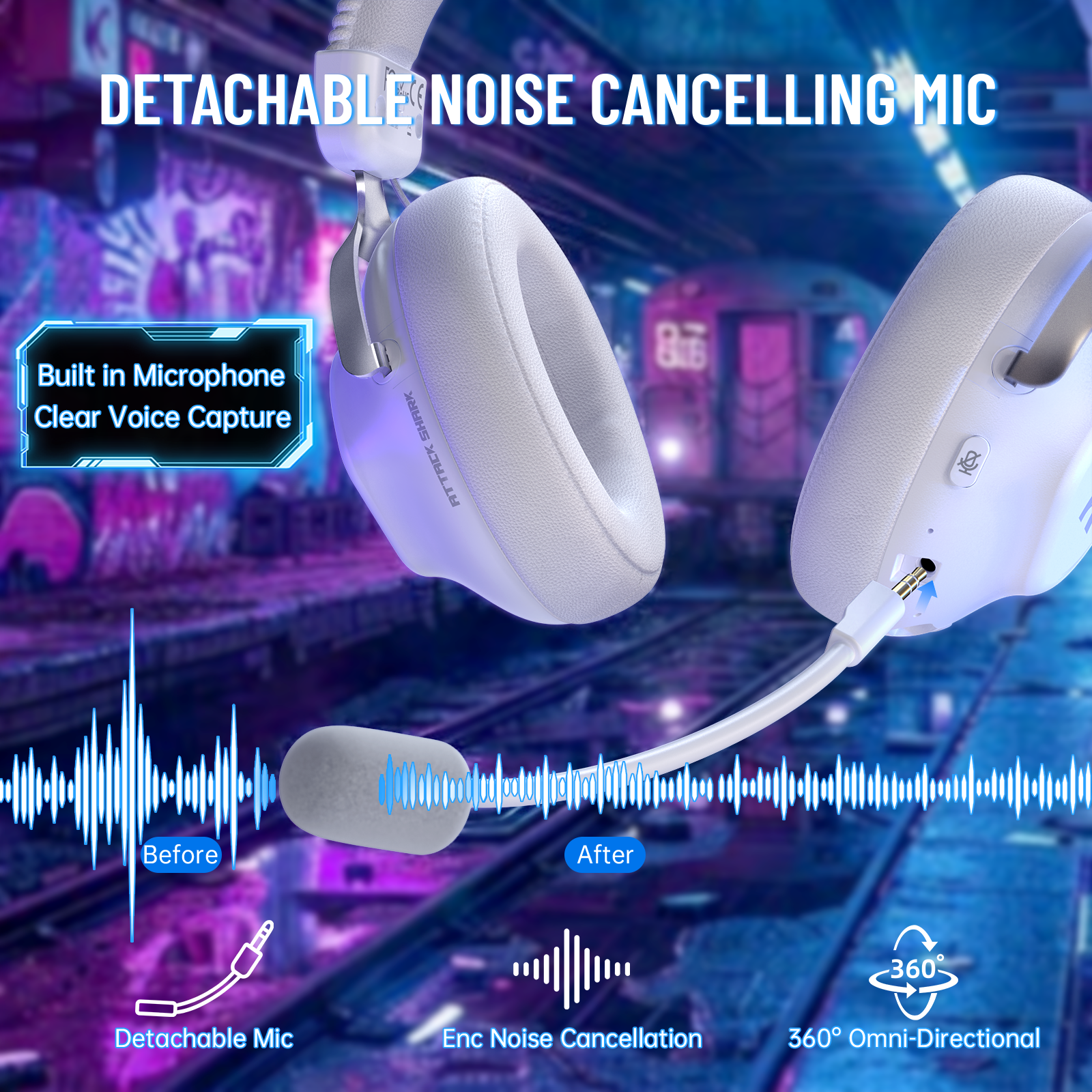Cuffie da gioco wireless ATTACK SHARK L50 PRO a tre modalità