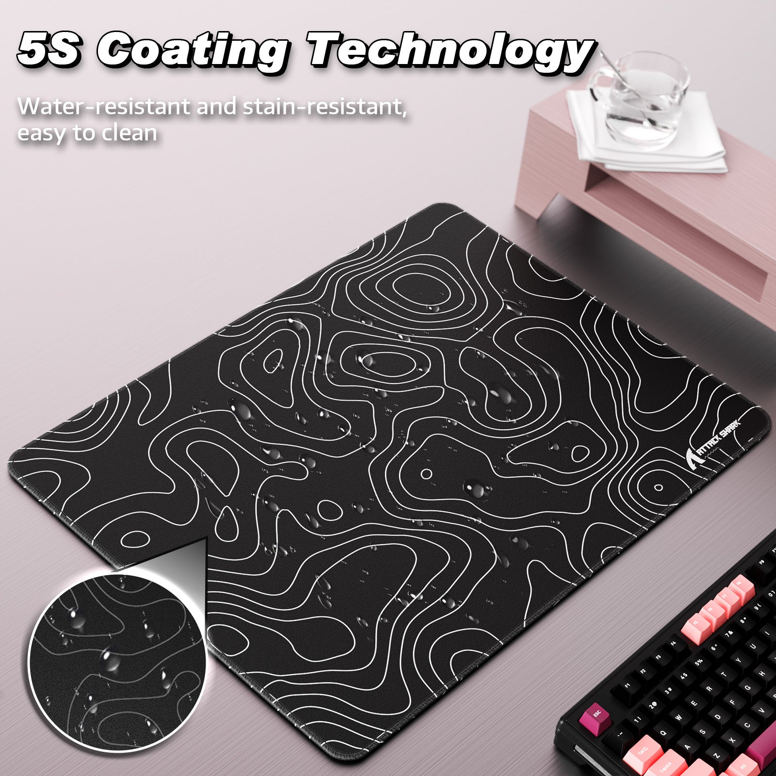 ATTACK SHARK CM02SE Mousepad da gioco eSport (410x310x4 MM)