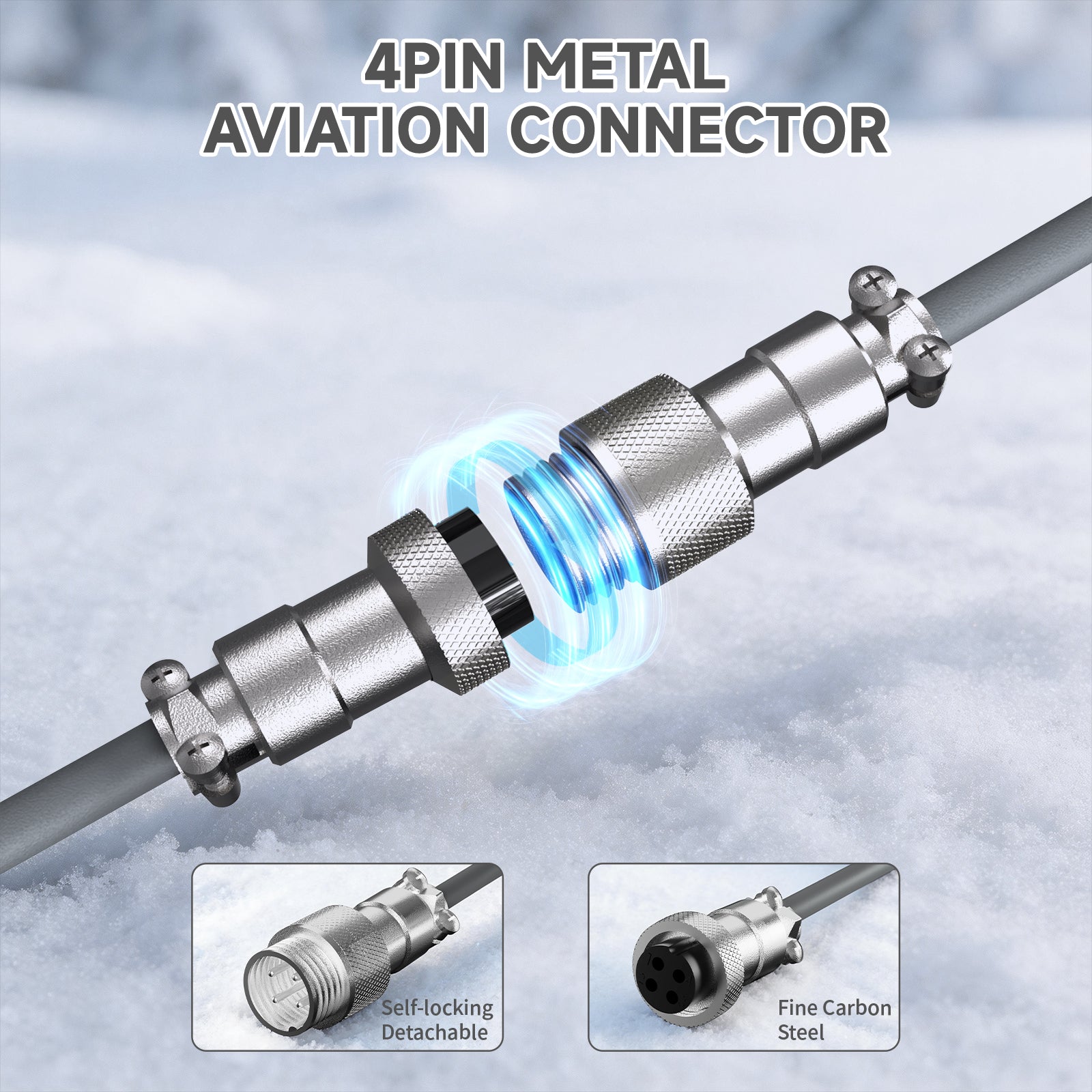 ATTACK SHARK C08 Cavo Aviation personalizzato 2-in-1 per tastiere magnetiche 8kHz