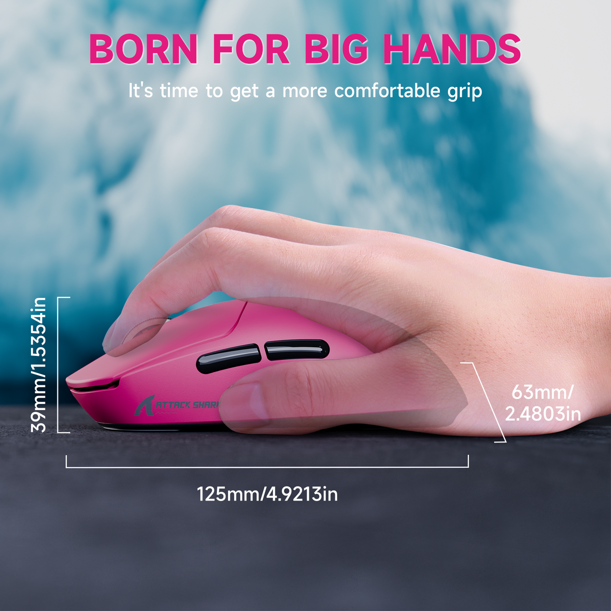Mouse da gaming wireless tri-modalità ATTACK SHARK X8 PLUS con cavo C06 ULTRA