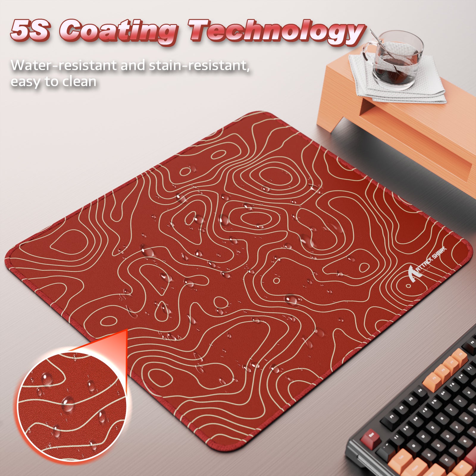 ATTACK SHARK CM02 Mousepad da Gioco eSport (450x400x4 MM)