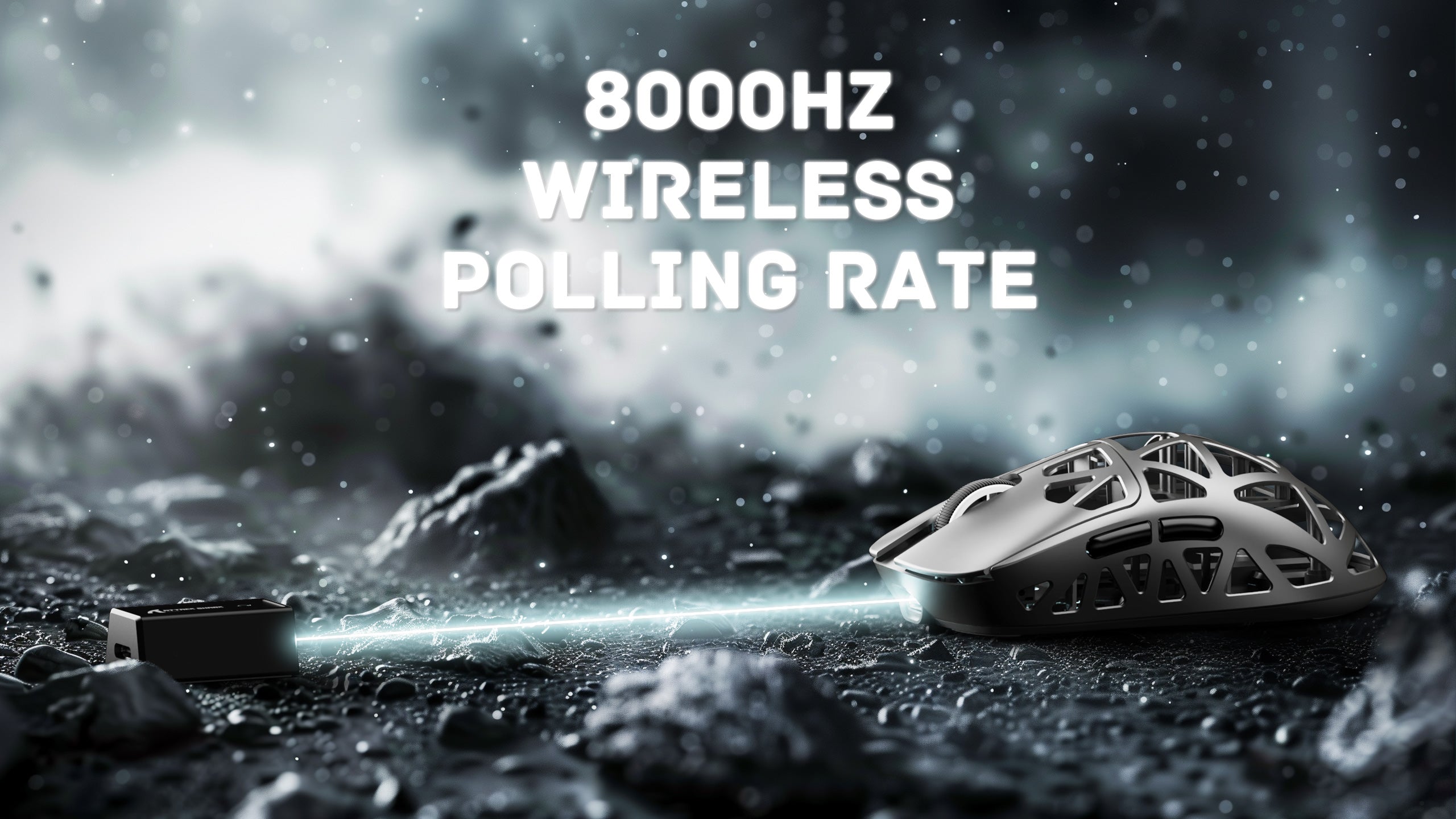 ATTACK SHARK R2 Mouse da Gioco in Lega di Magnesio PAW3950 8K con Cavo Avvolto per Mouse (Dock di Ricarica Non Incluso)