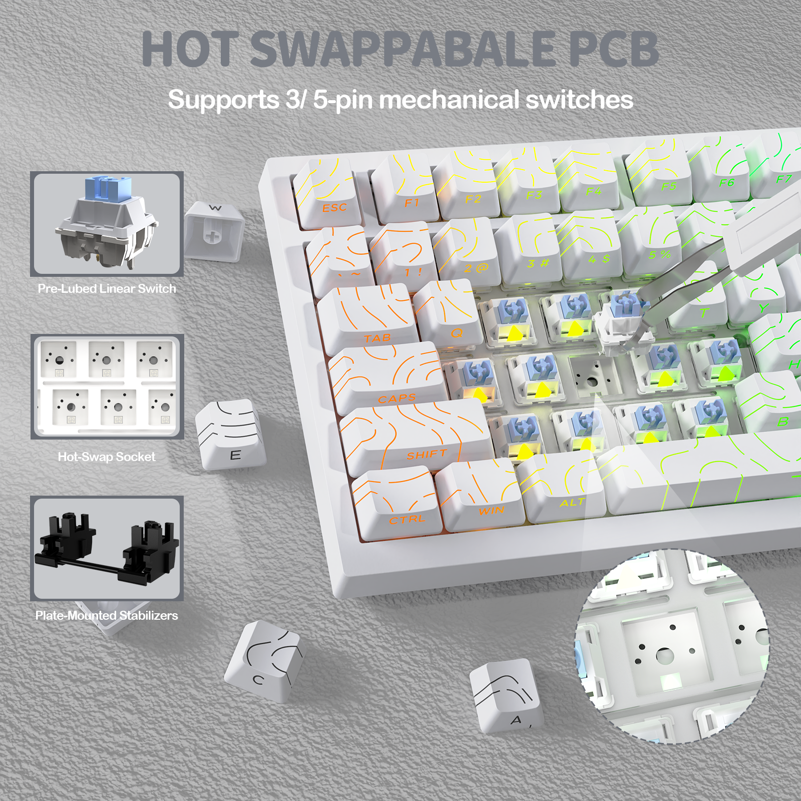 ATTACK SHARK X820Ultra Tastiera Meccanica con Guarnizione a Tre Modalità