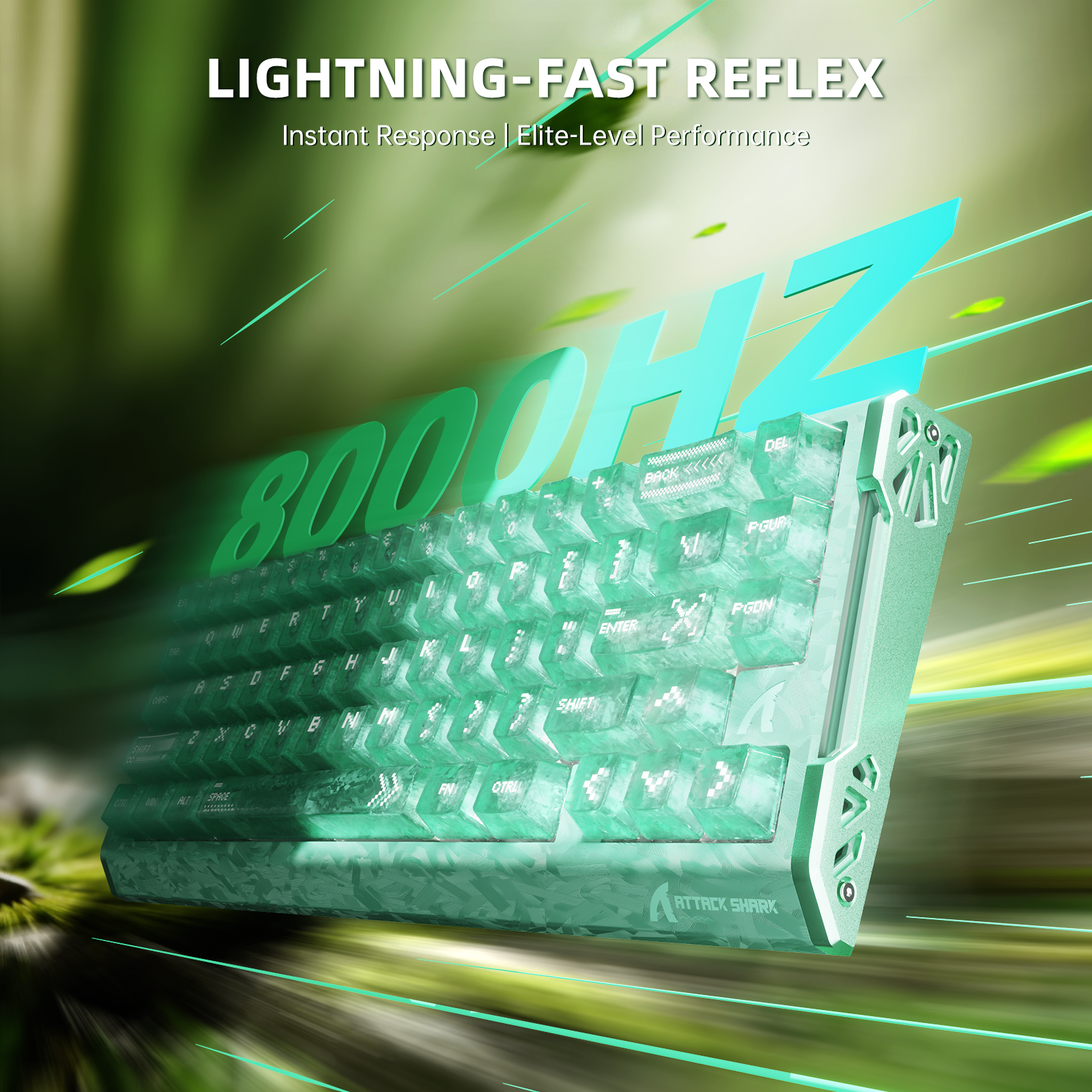 ATTACK SHARK R68 HE Tastiera Rapid Trigger in Fibra di Carbonio con Interruttore Magnetico