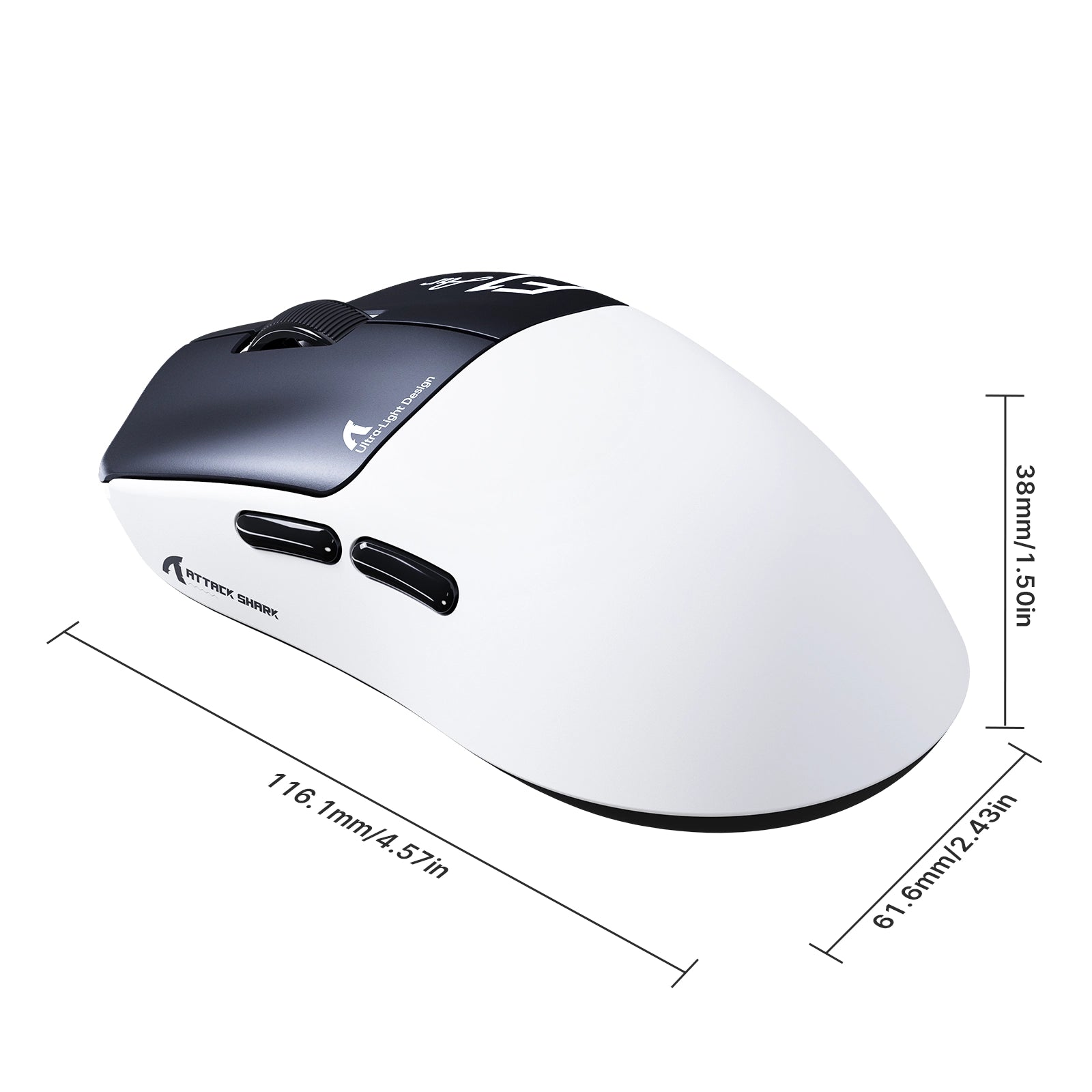 ATTACK SHARK F1 AIR 39 g Wireless PAW3955MAX Mouse da gaming