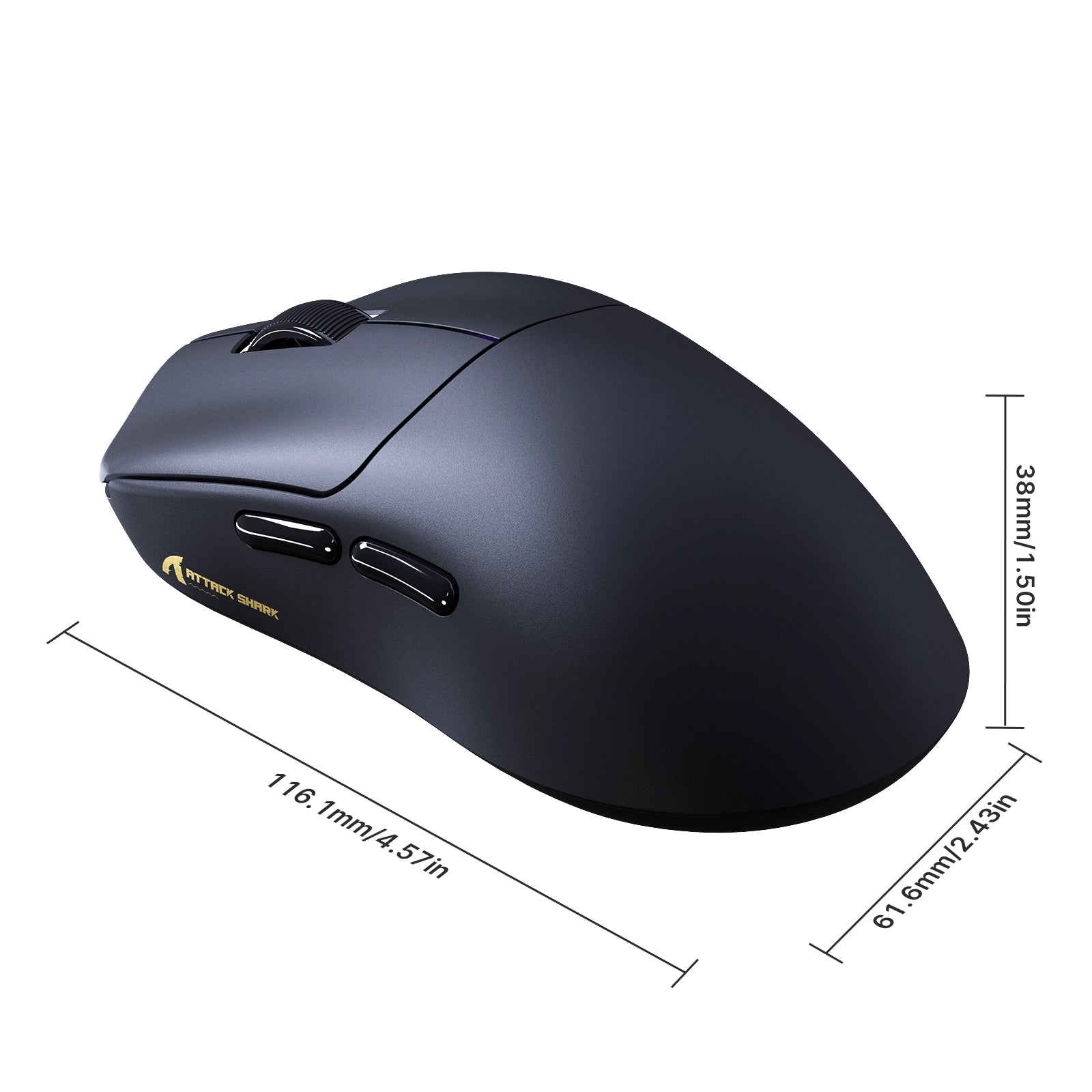 ATTACK SHARK F1 AIR 39 g Wireless PAW3955MAX Mouse da gaming
