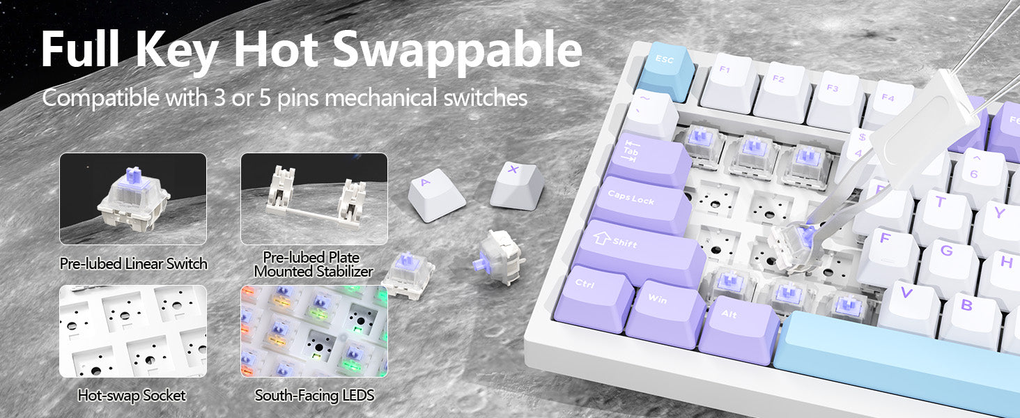 ATTACK SHARK X820Ultra Tastiera Meccanica con Guarnizione a Tre Modalità