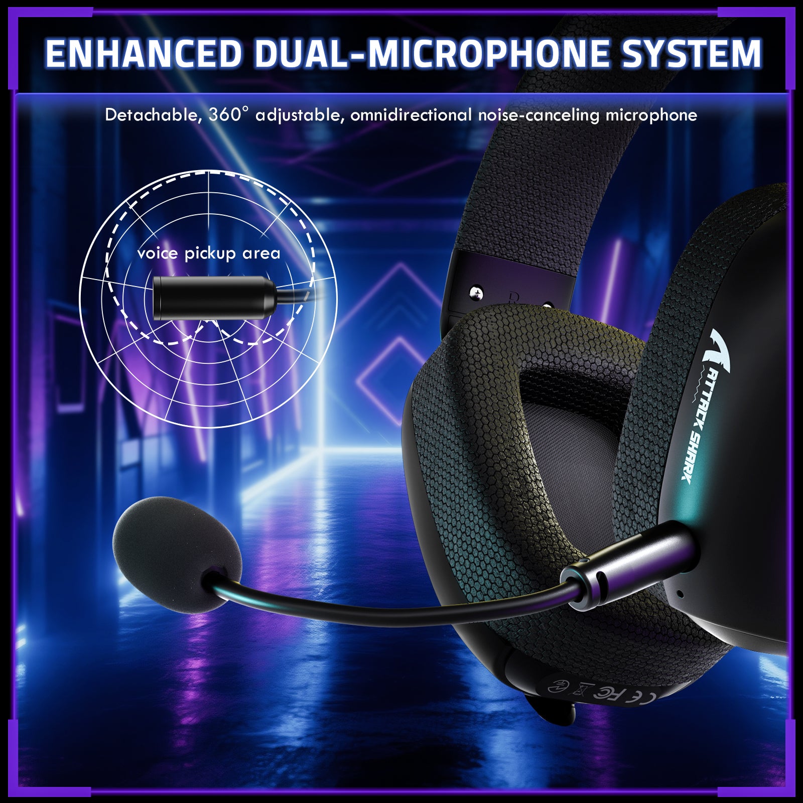 ATTACK SHARK L80PRO Cuffie da Gaming Wireless