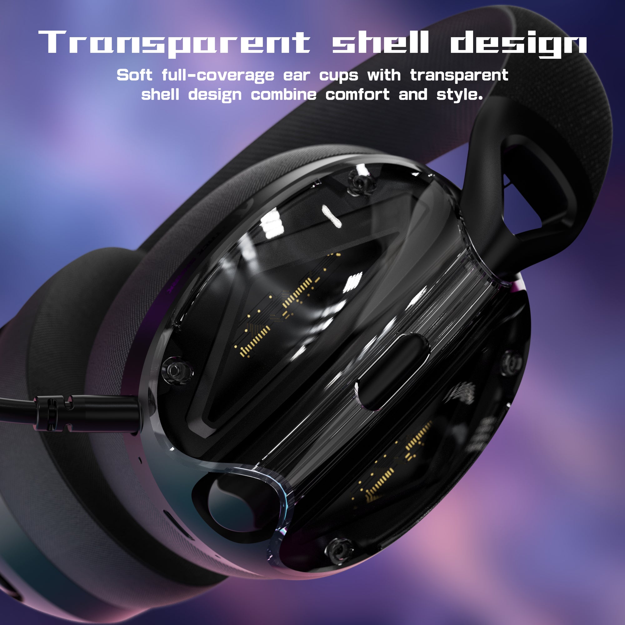 ATTACK SHARK L60 Cuffie da gioco Ultra leggere tri-mode