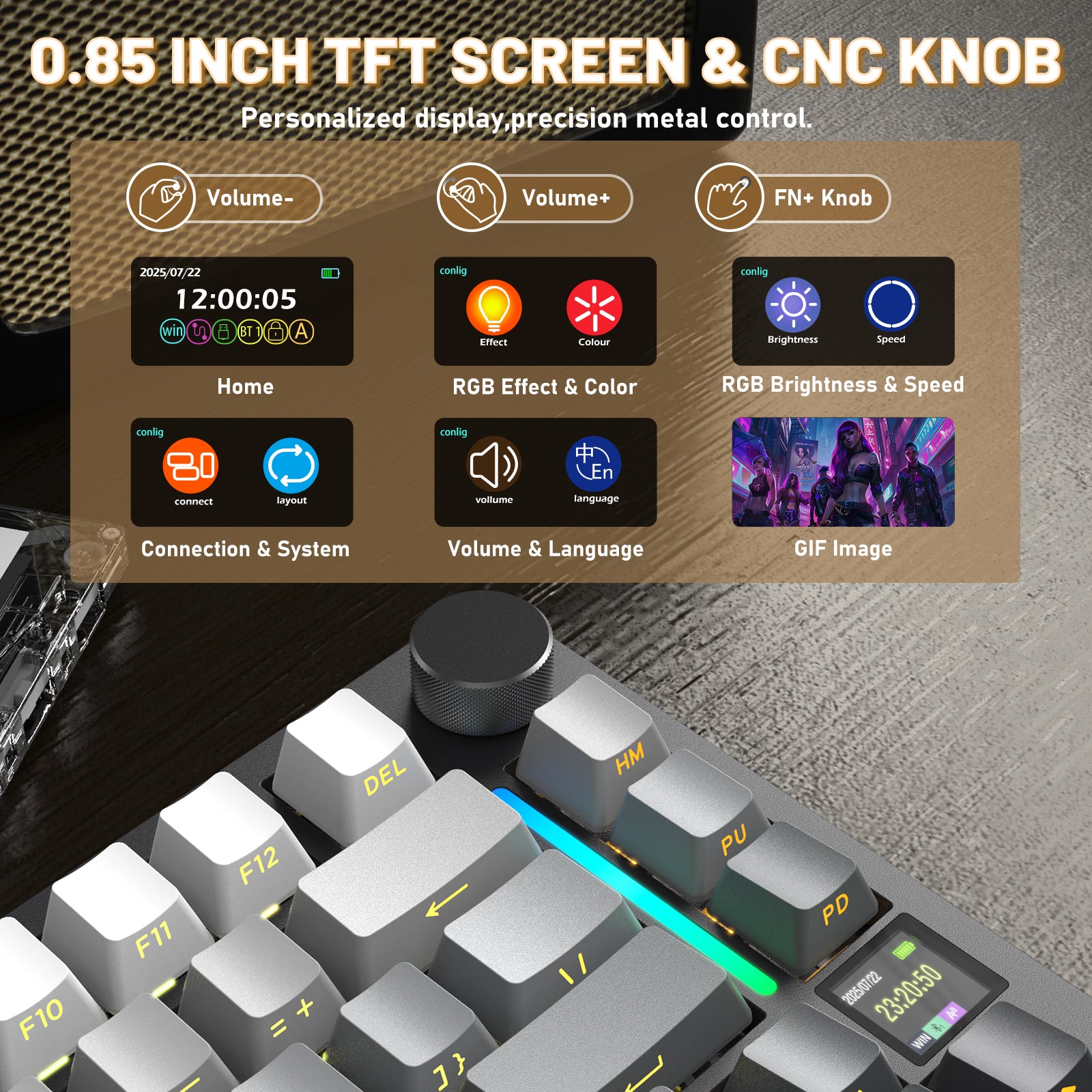 Tastiera meccanica ATTACK SHARK X820ULTRA con cavo a spirale C01ULTRA