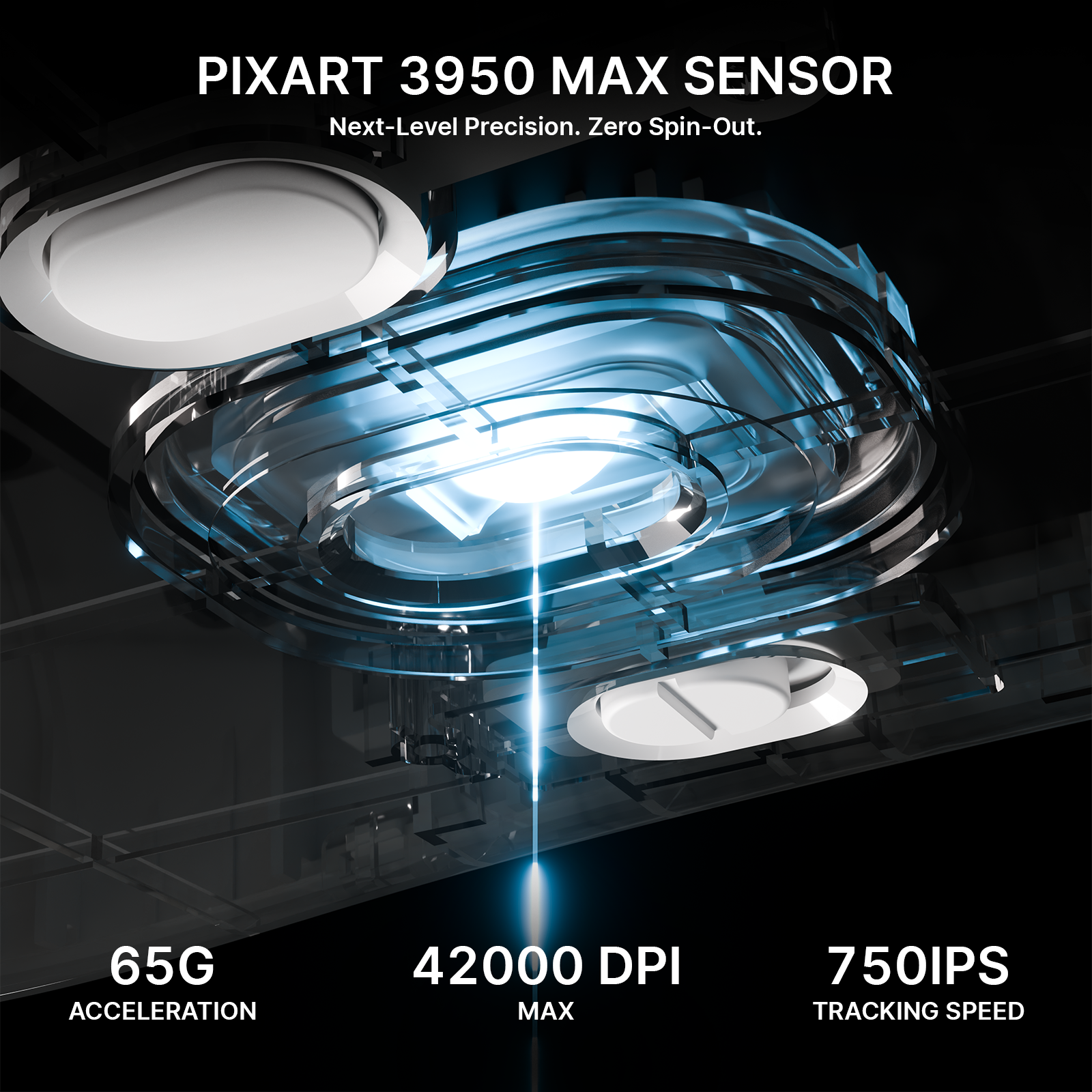 Mouse da gaming wireless ergonomico ultraleggero ATTACK SHARK V8