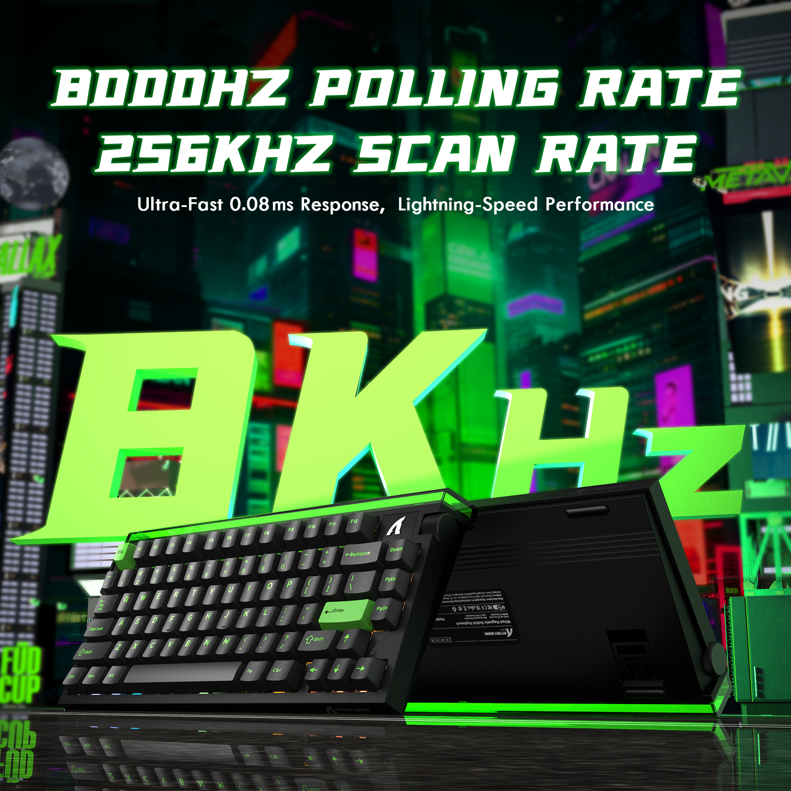 ATTACK SHARK R85 HE Tastiera Rapid Trigger Switch Magnetici con Lightbox Personalizzabile