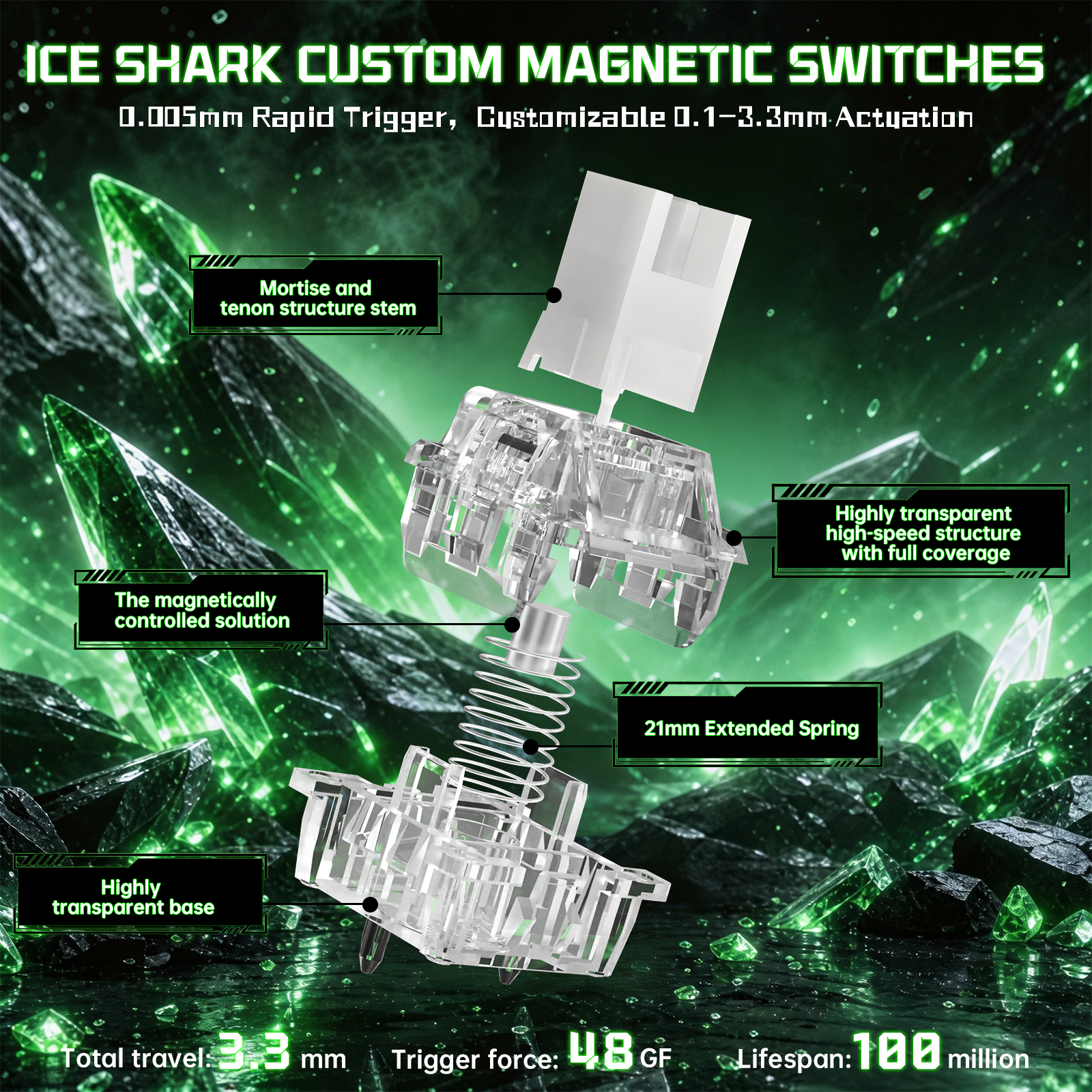 Tastiera con cavo ATTACK SHARK R98 HE in fibra di carbonio, interruttore magnetico a scatto rapido cablato con cavo avvolto Ultra RGB C01