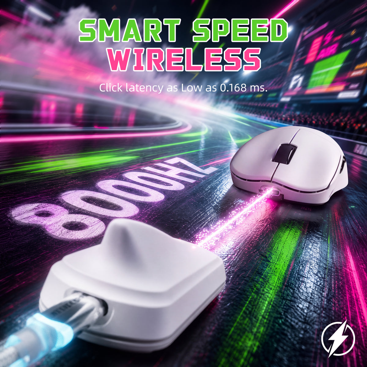 ATTACK SHARK F1 AIR 39g Mouse da gaming wireless con PAW3955MAX e cavo C06 Ultra