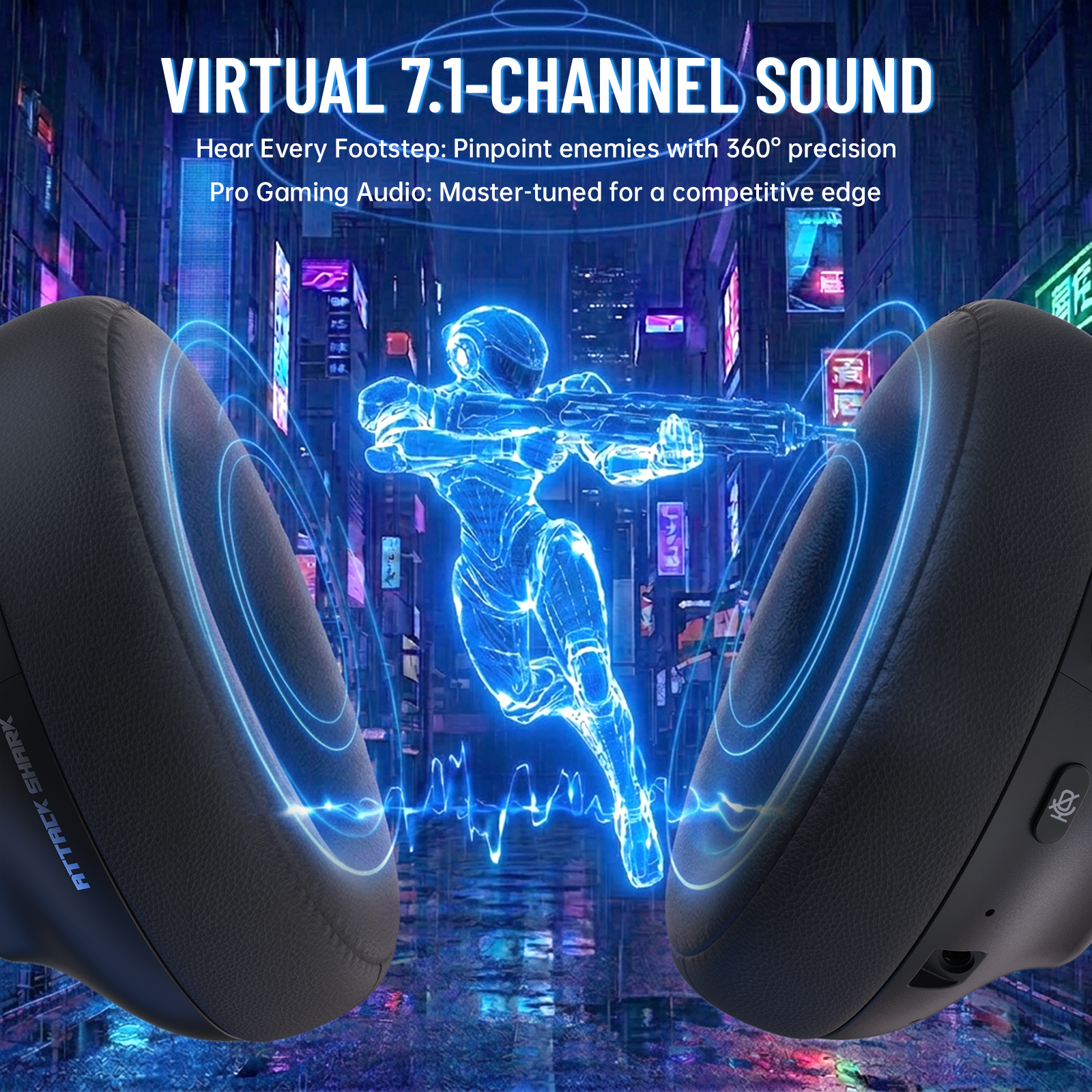 Cuffie da gioco wireless ATTACK SHARK L50 PRO a tre modalità