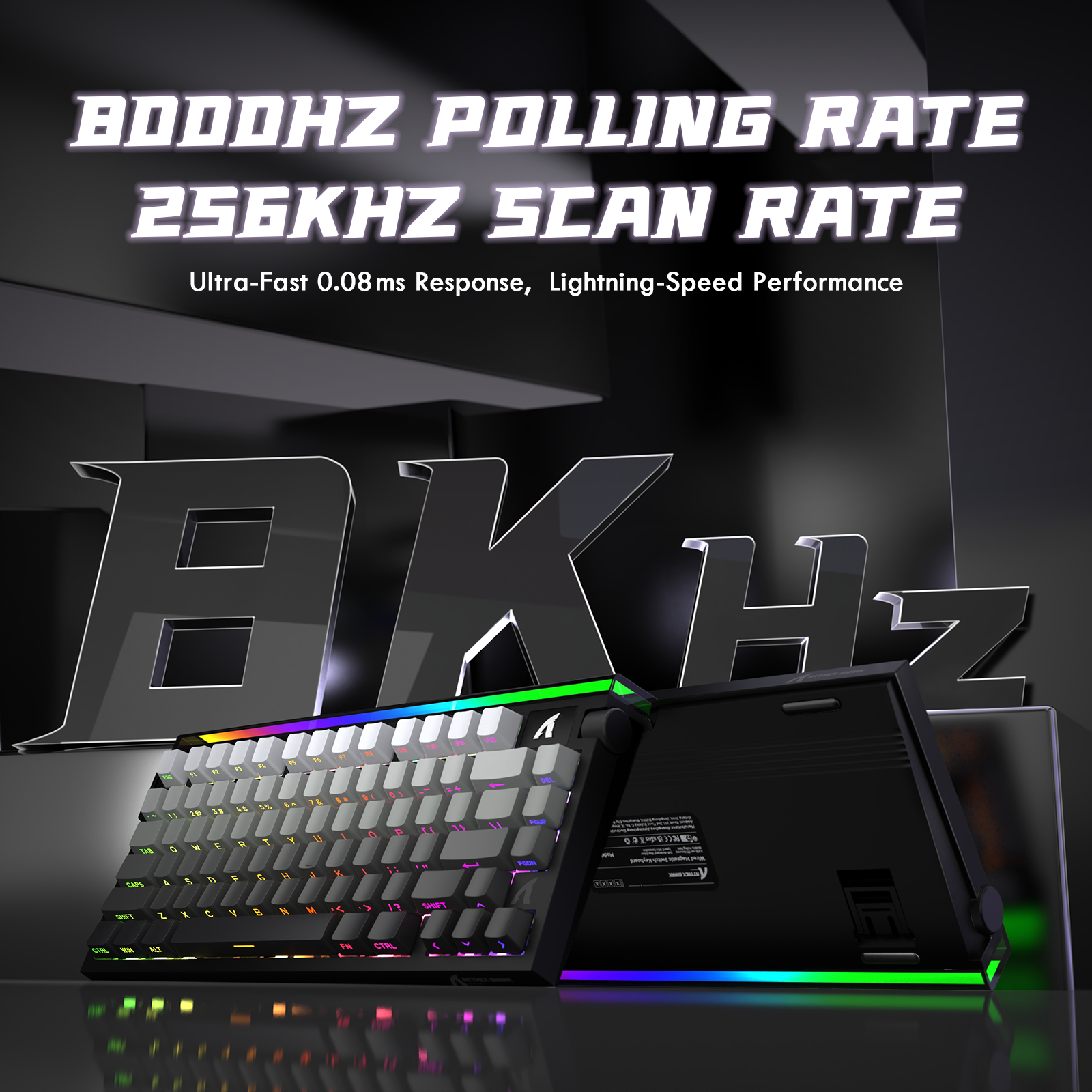 ATTACK SHARK R85 HE Tastiera Rapid Trigger Switch Magnetici con Lightbox Personalizzabile