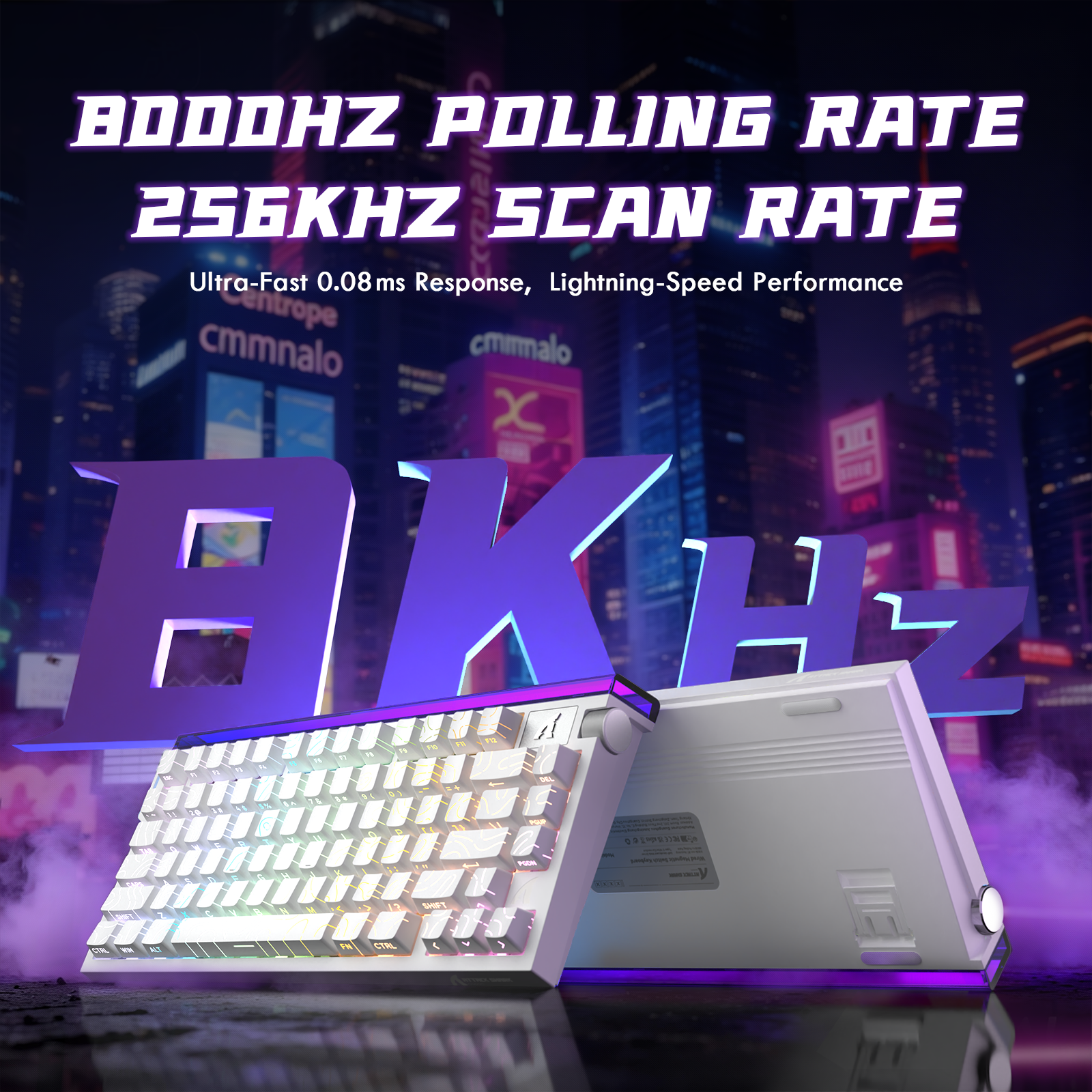 ATTACK SHARK R85 HE Tastiera Rapid Trigger Switch Magnetici con Lightbox Personalizzabile