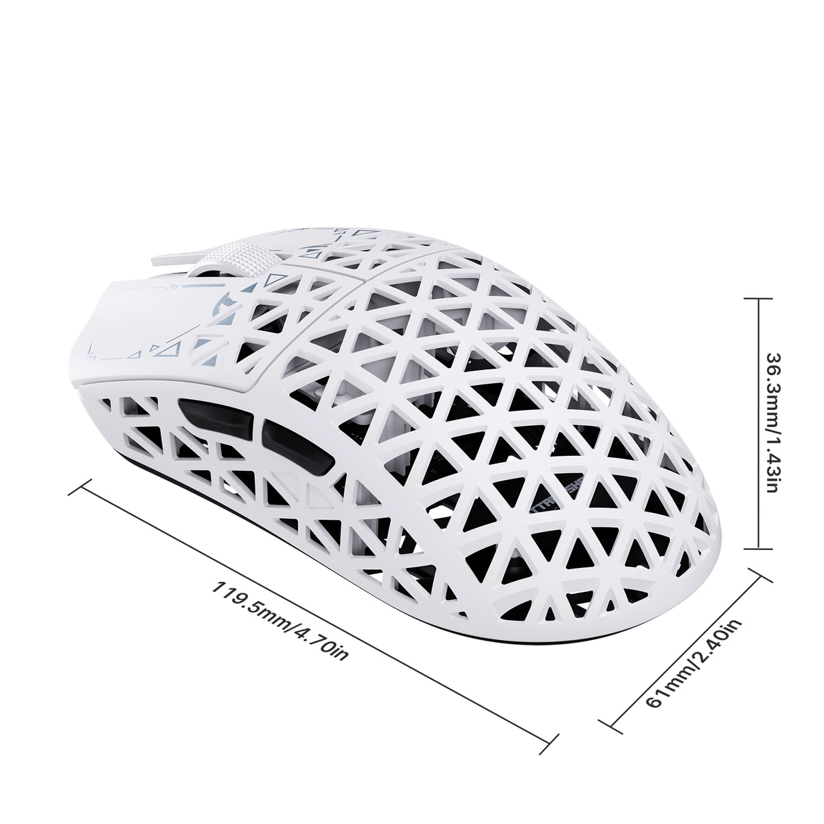 Mouse da gaming wireless 8K in fibra di carbonio ATTACK SHARK R5 TURBO