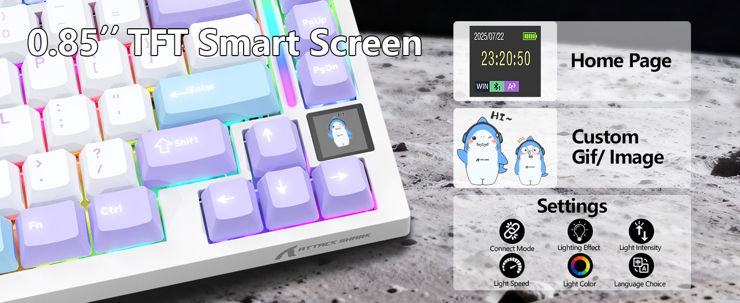 ATTACK SHARK X820Ultra Tastiera Meccanica con Guarnizione a Tre Modalità