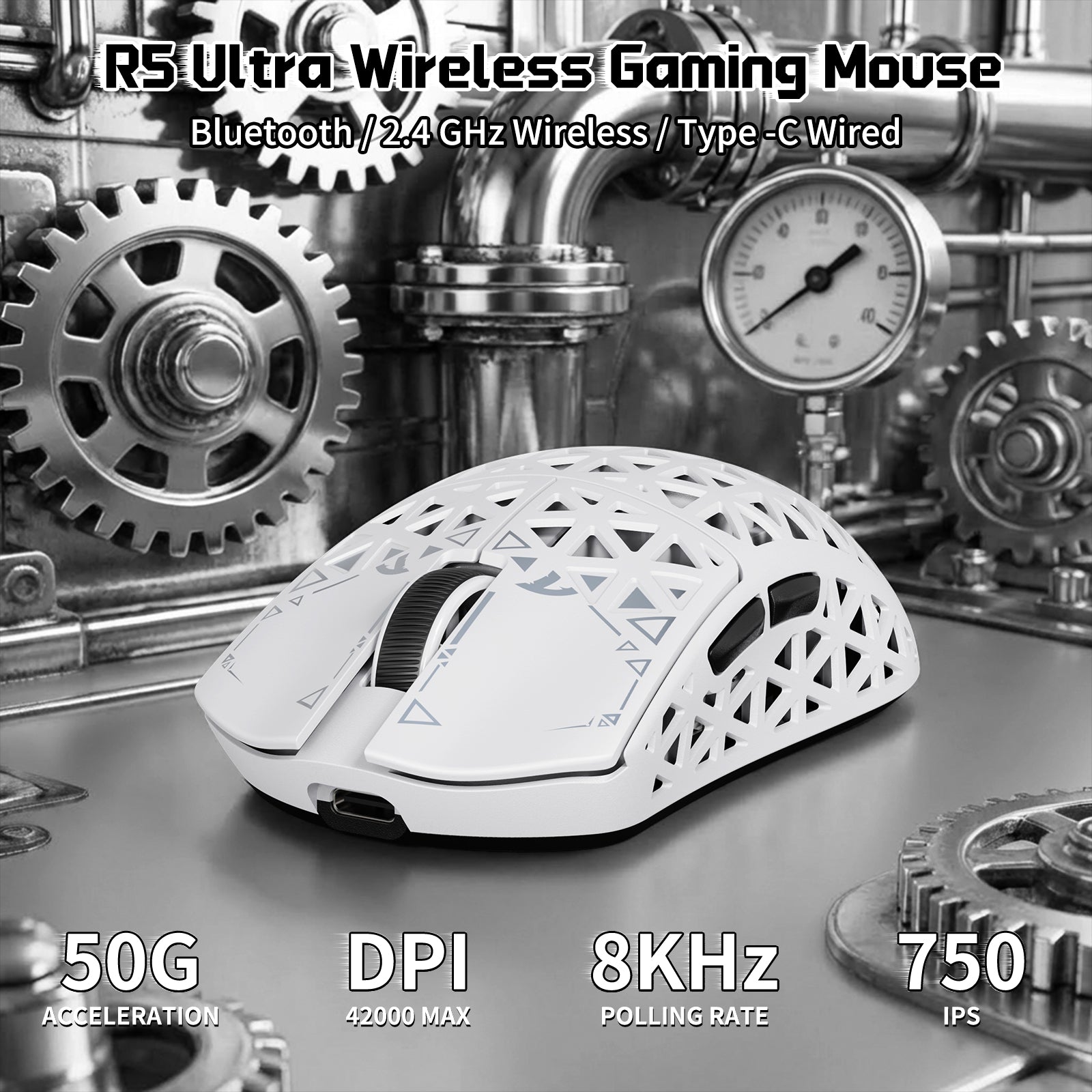 ATTACK SHARK R68 HE & R5 ULTRA Bundle Gaming in Fibra di Carbonio con Cavo Avvolto C01 ULTRA