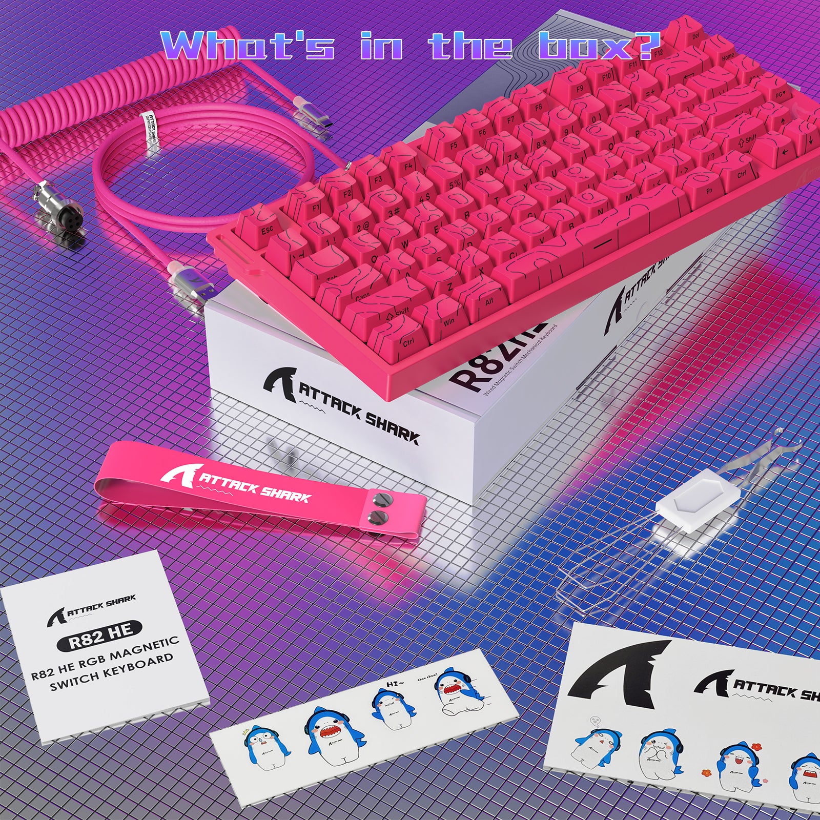 ATTACK SHARK R82 HE Tastiera Gaming Wired 75% con Cavo LED C01ULTRA