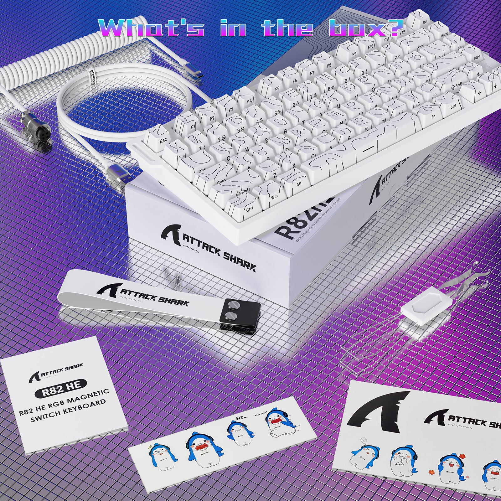 ATTACK SHARK R82 HE Tastiera Gaming Wired 75% con Cavo LED C01ULTRA