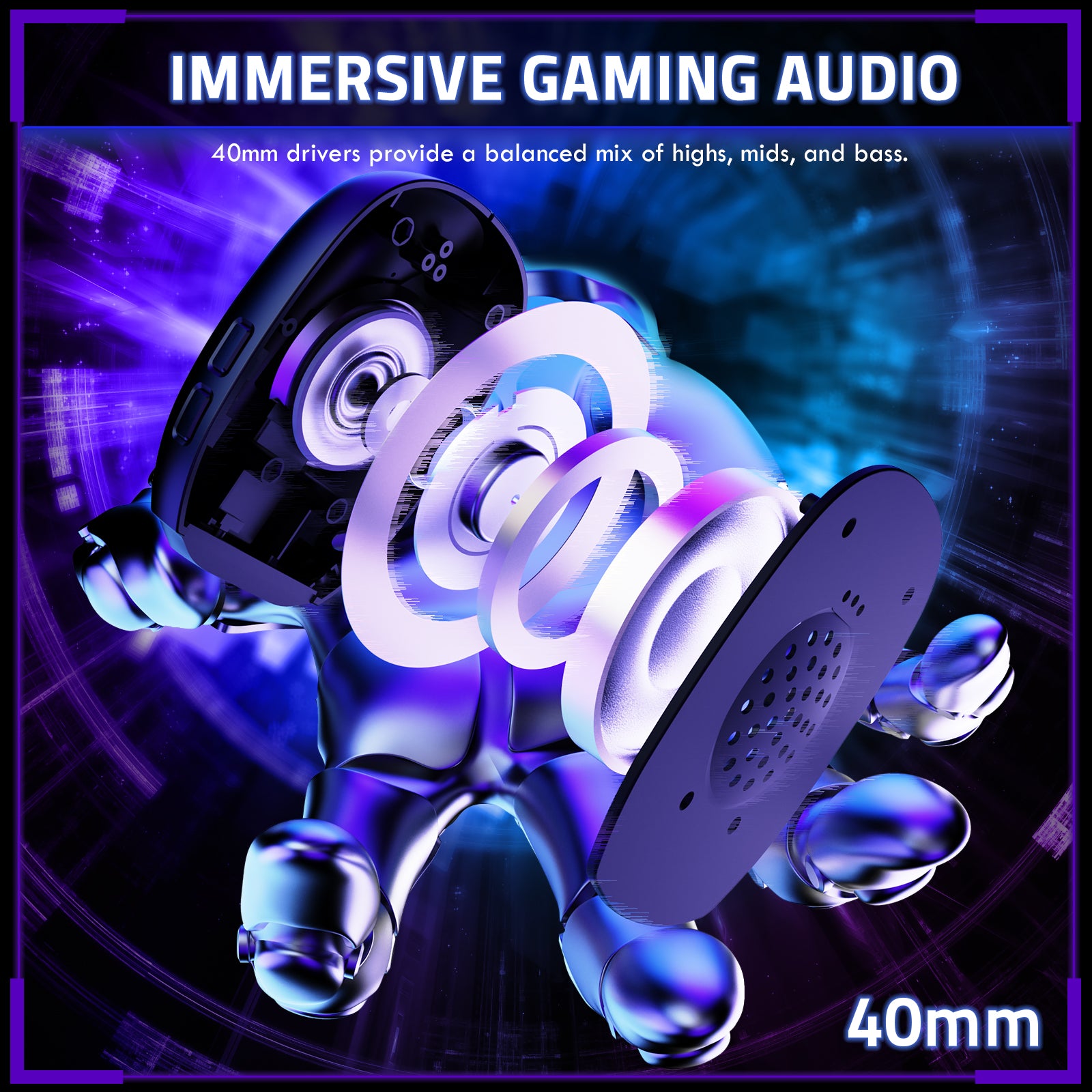ATTACK SHARK L80PRO Cuffie da Gaming Wireless