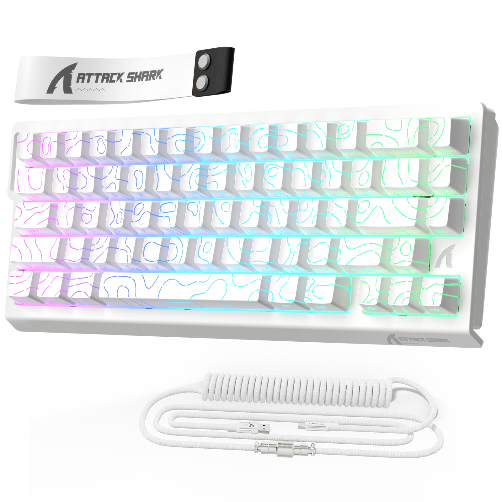 ATTACK SHARK X68 HE Tastiera Rapid Trigger con Switch Magnetico e Cavo Avvolto C01PRO