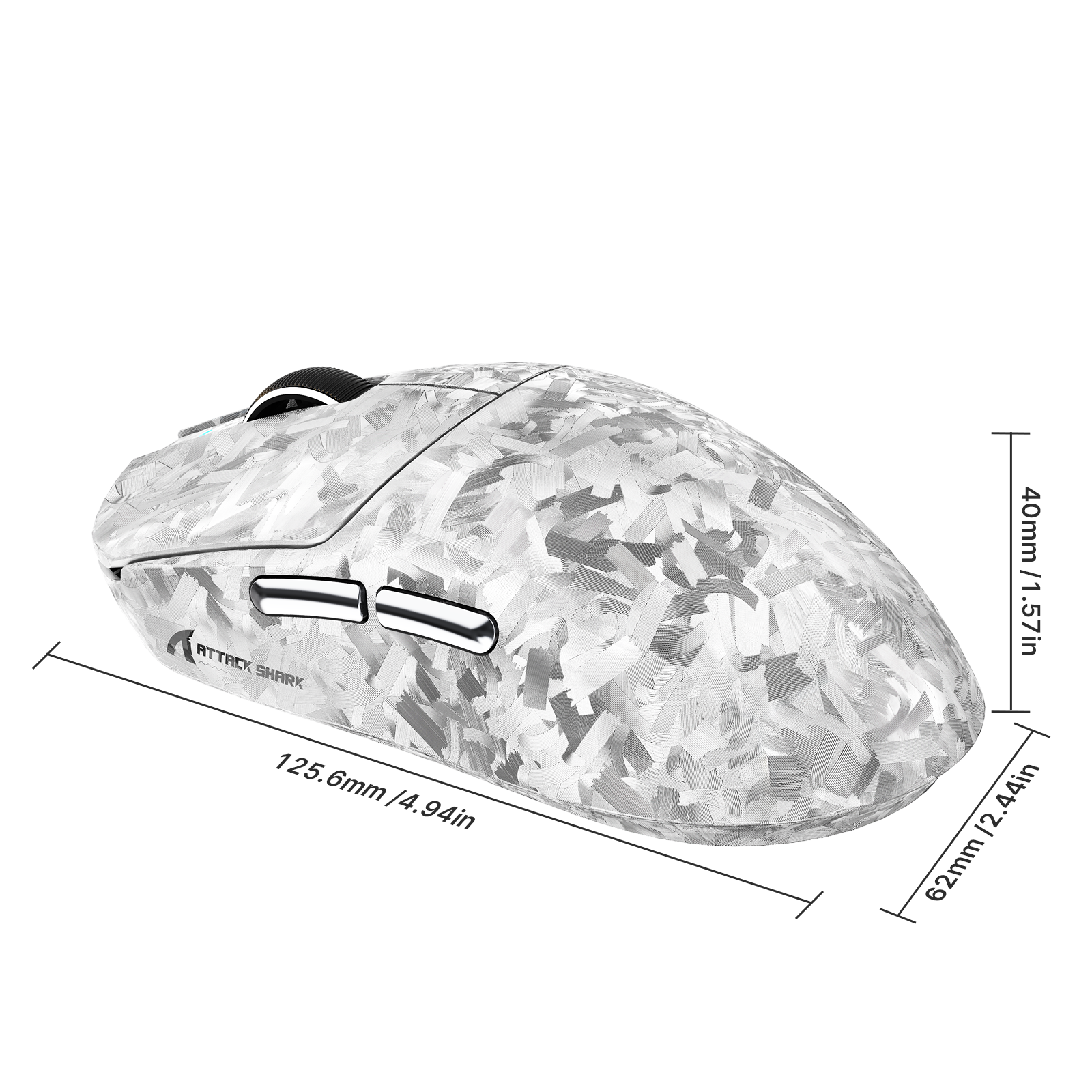 ATTACK SHARK RS3 ULTRA Carbon Fiber Wireless PAW3955MAX Mouse da gioco