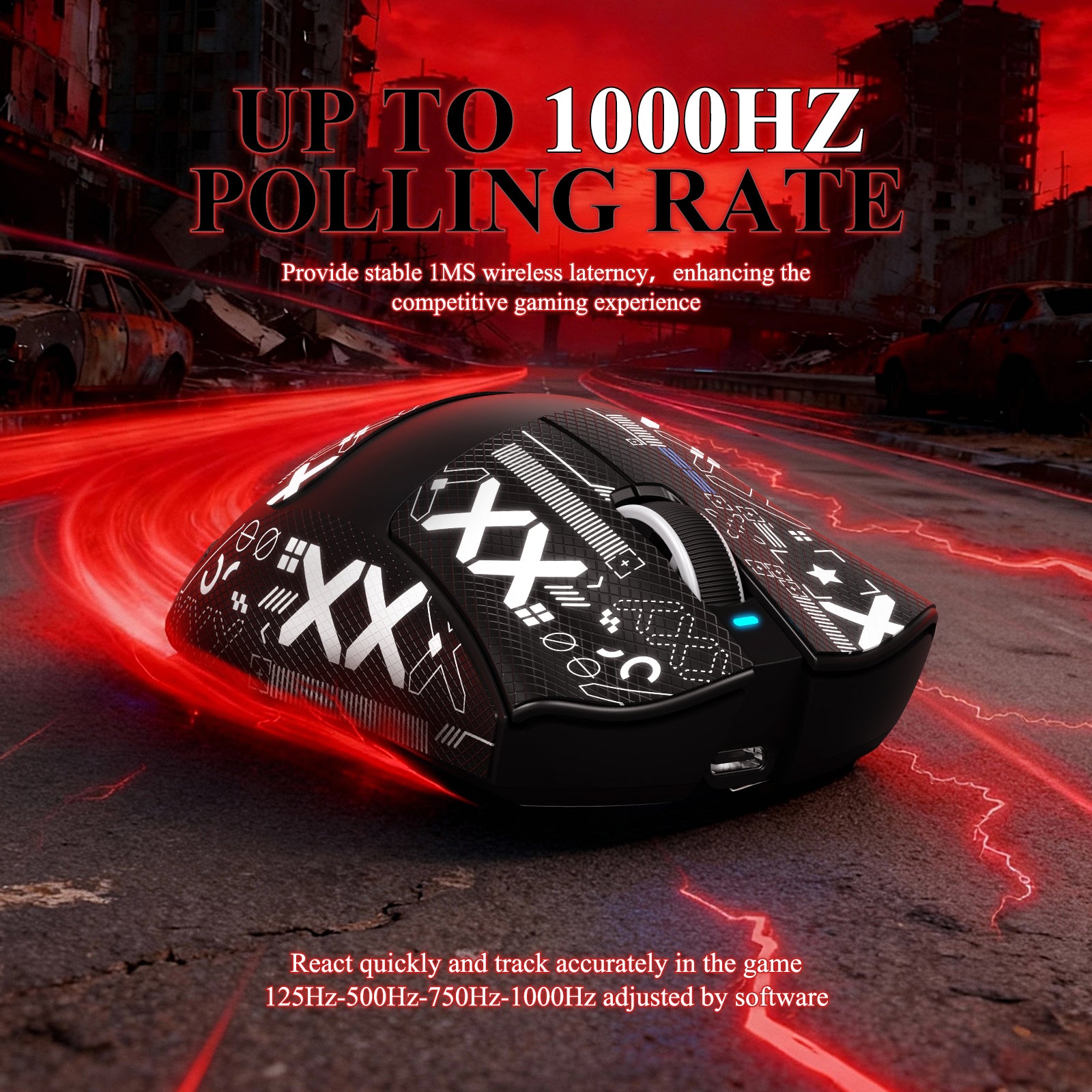 ATTACK SHARK V3PRO Mouse da Gioco Tri-Mode Ultra-Leggero con Dock di Ricarica