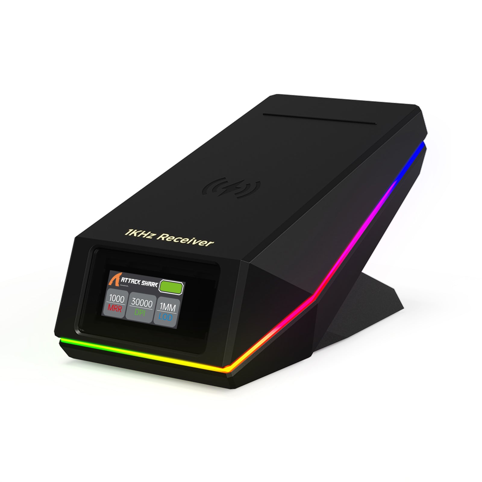 ATTACK SHARK X11 PRO V2 wireless gaming mouse charging dock with TFT display and 1KHz receiver