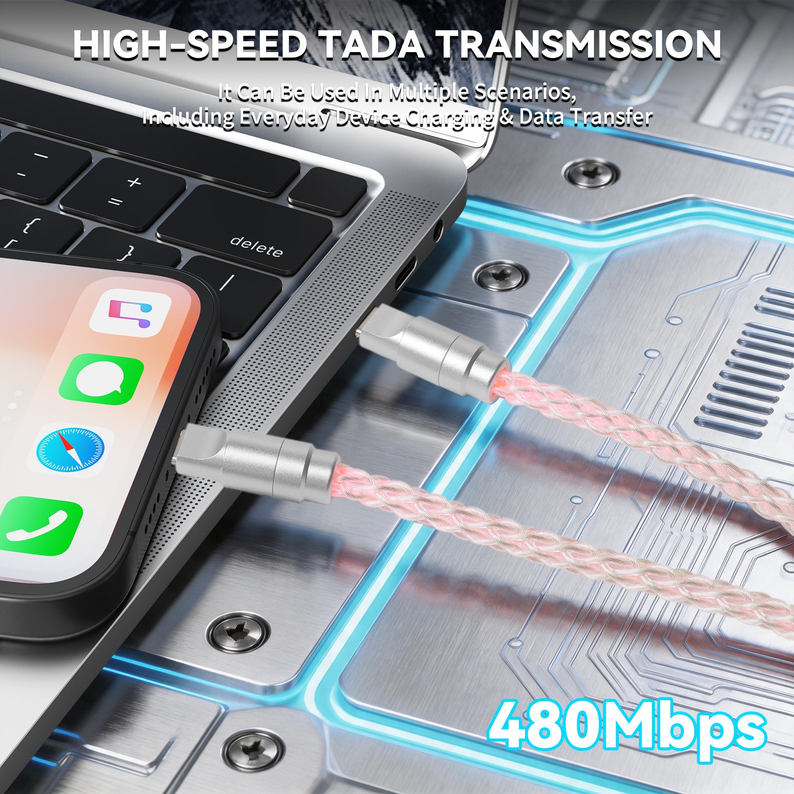 ATTACK SHARK C07 PRO Cavo 2-in-1 Type C per tastiera/mouse da gioco 8KHz