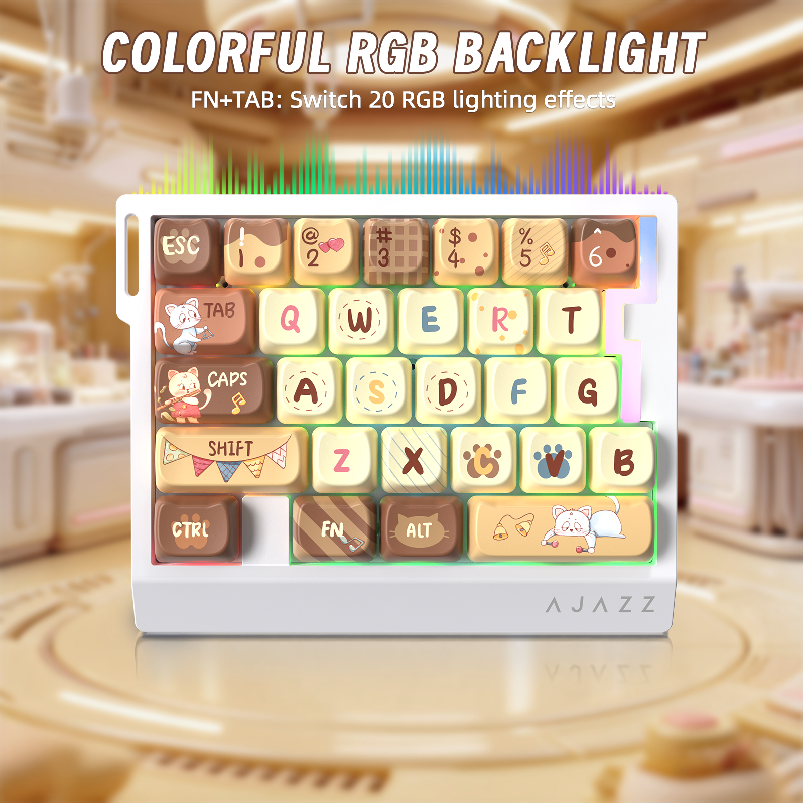 ATTACK SHARK X AJAZZ AK029 Tastiera da Gioco Cablate Monomanuale